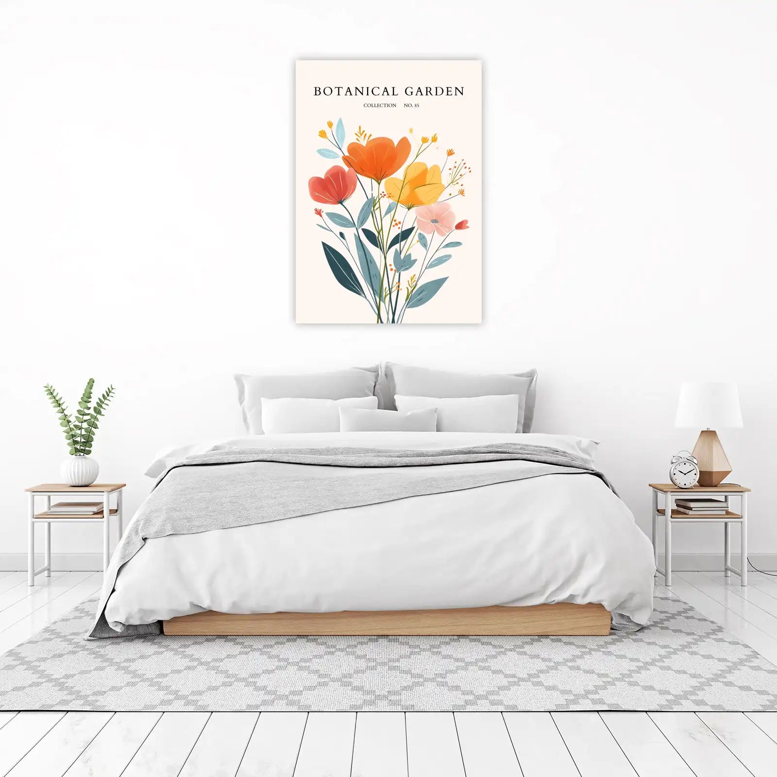 Vibrant Botanical Floral Garden Wall Art