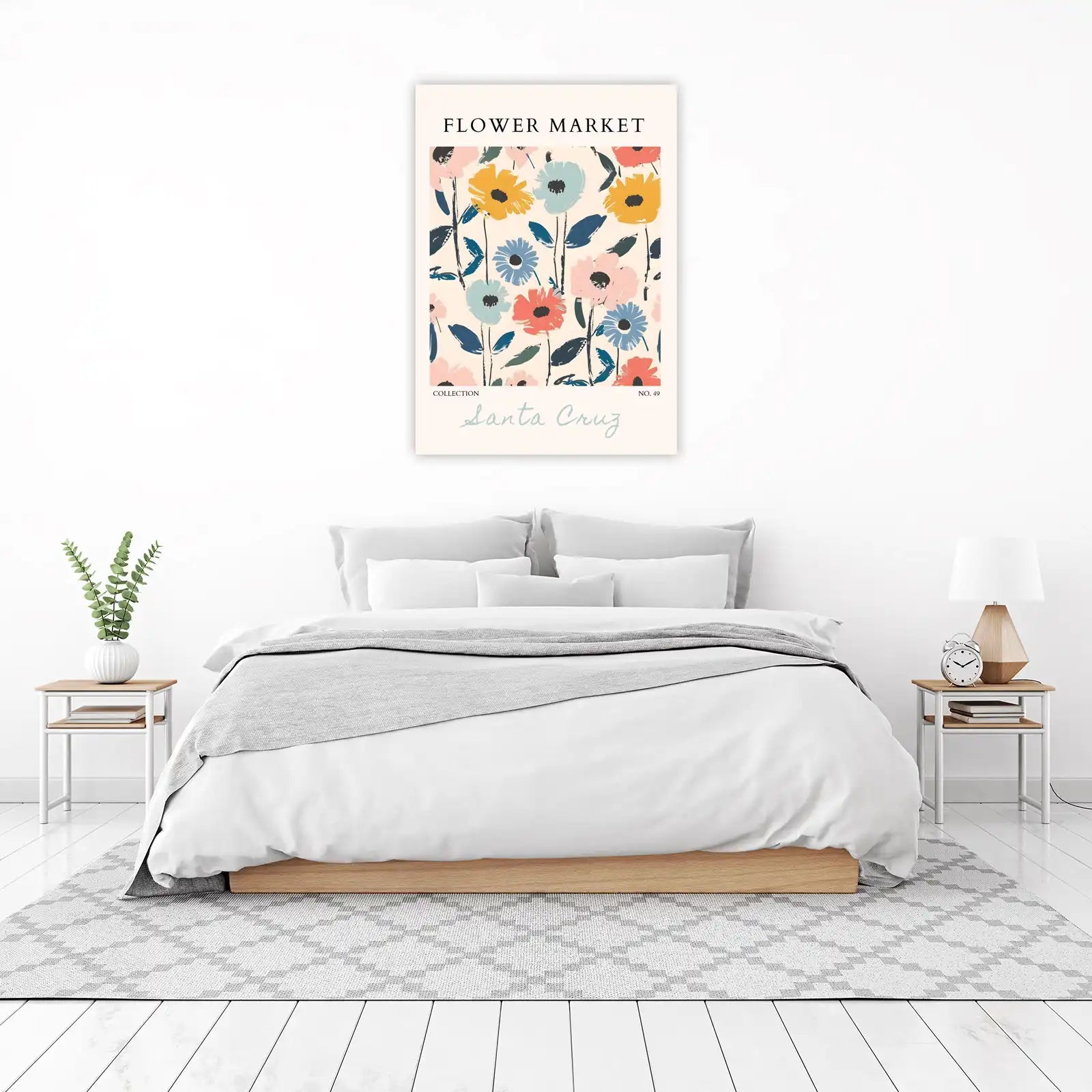 Boho Floral Wall Art Wall Art