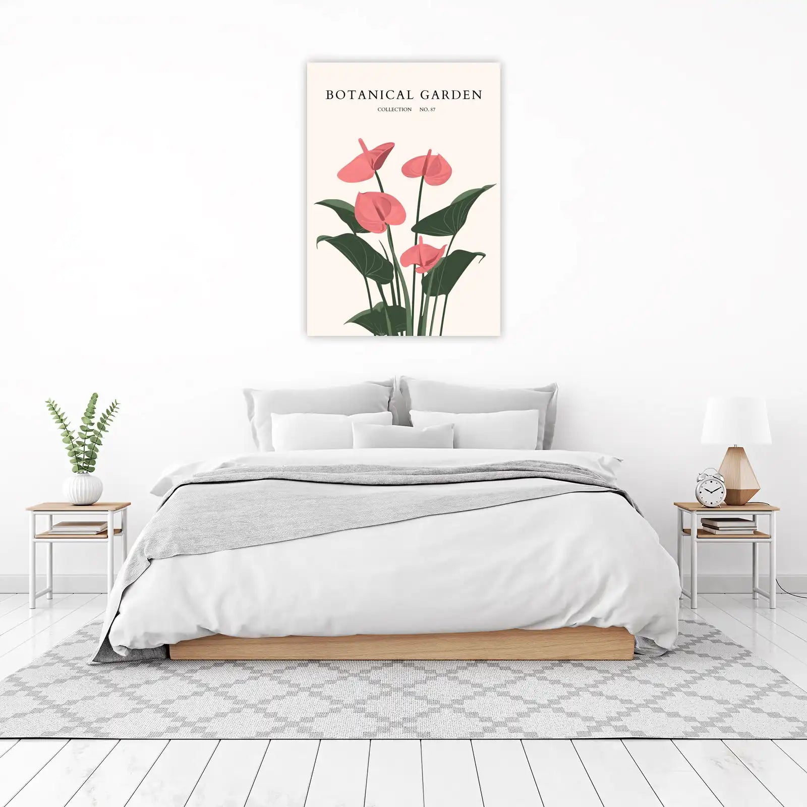Elegant Pink Anthurium Botanical Garden Wall Art