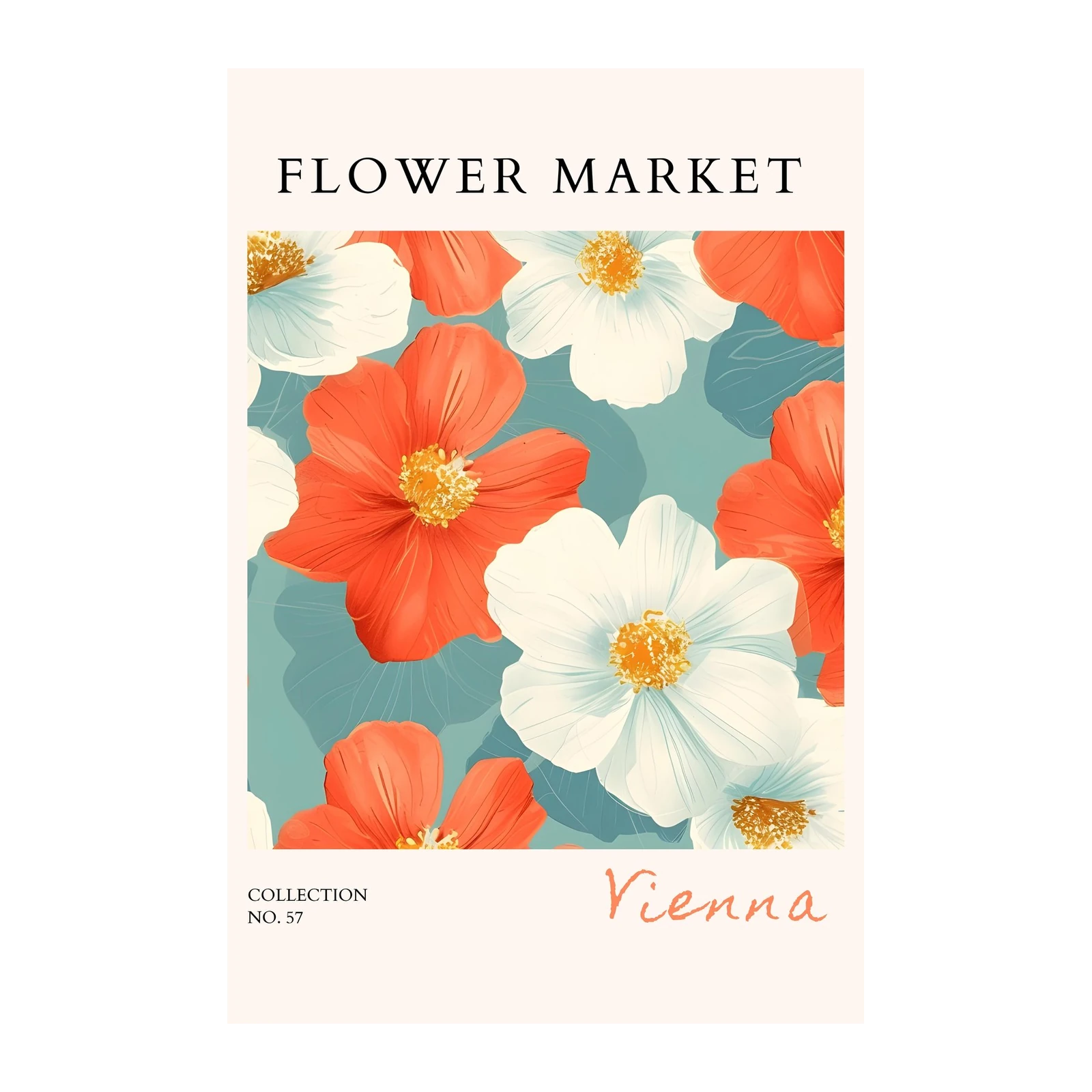 Vibrant Floral Market Wall Art | Botanical Wall Art