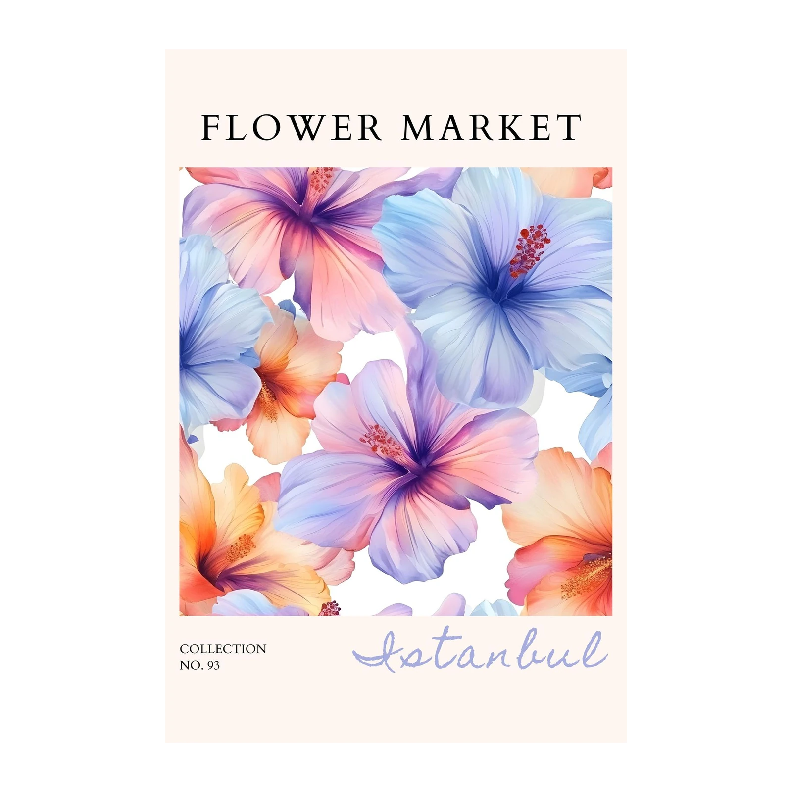 Vibrant Hibiscus Watercolor Floral Wall Art