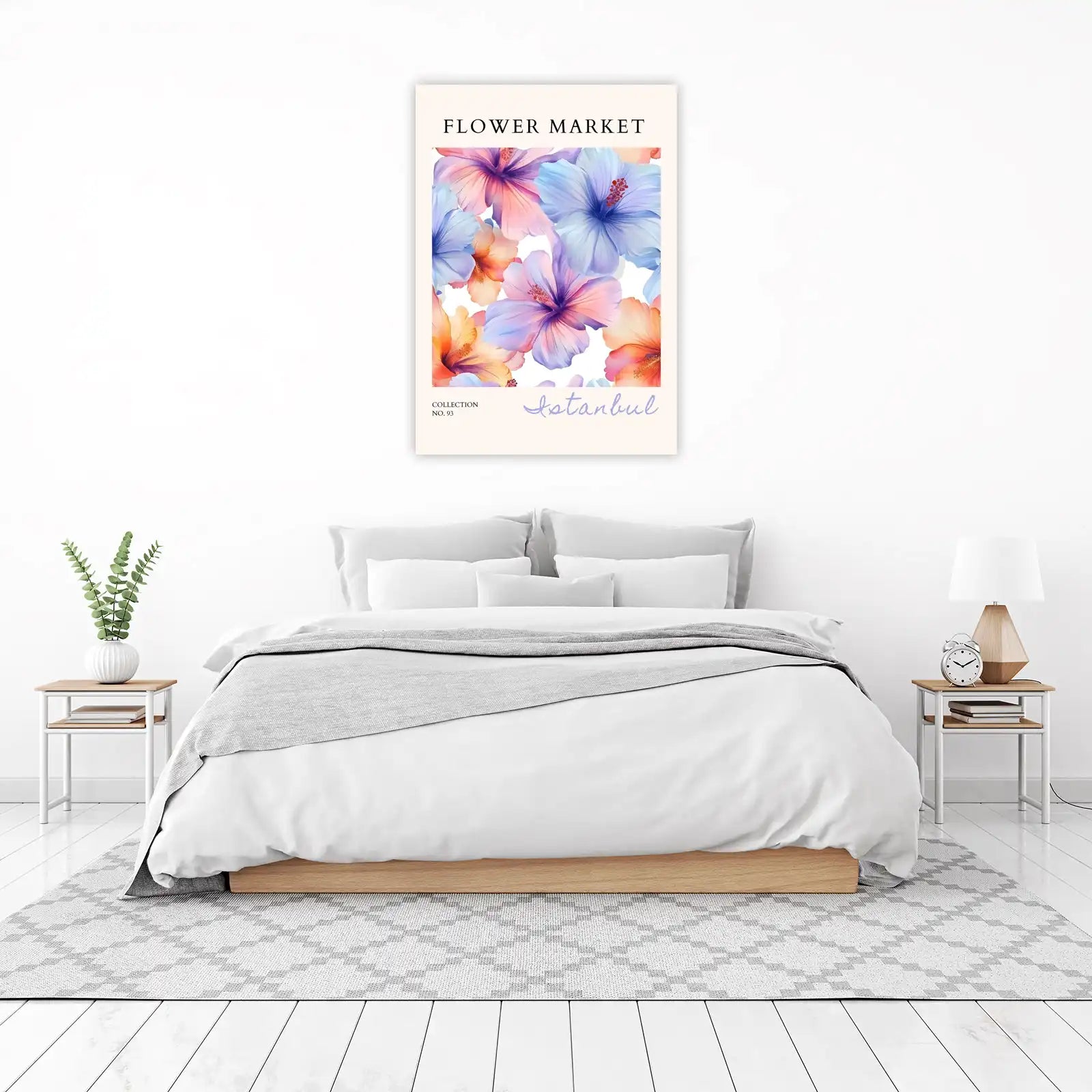 Vibrant Hibiscus Watercolor Floral Wall Art