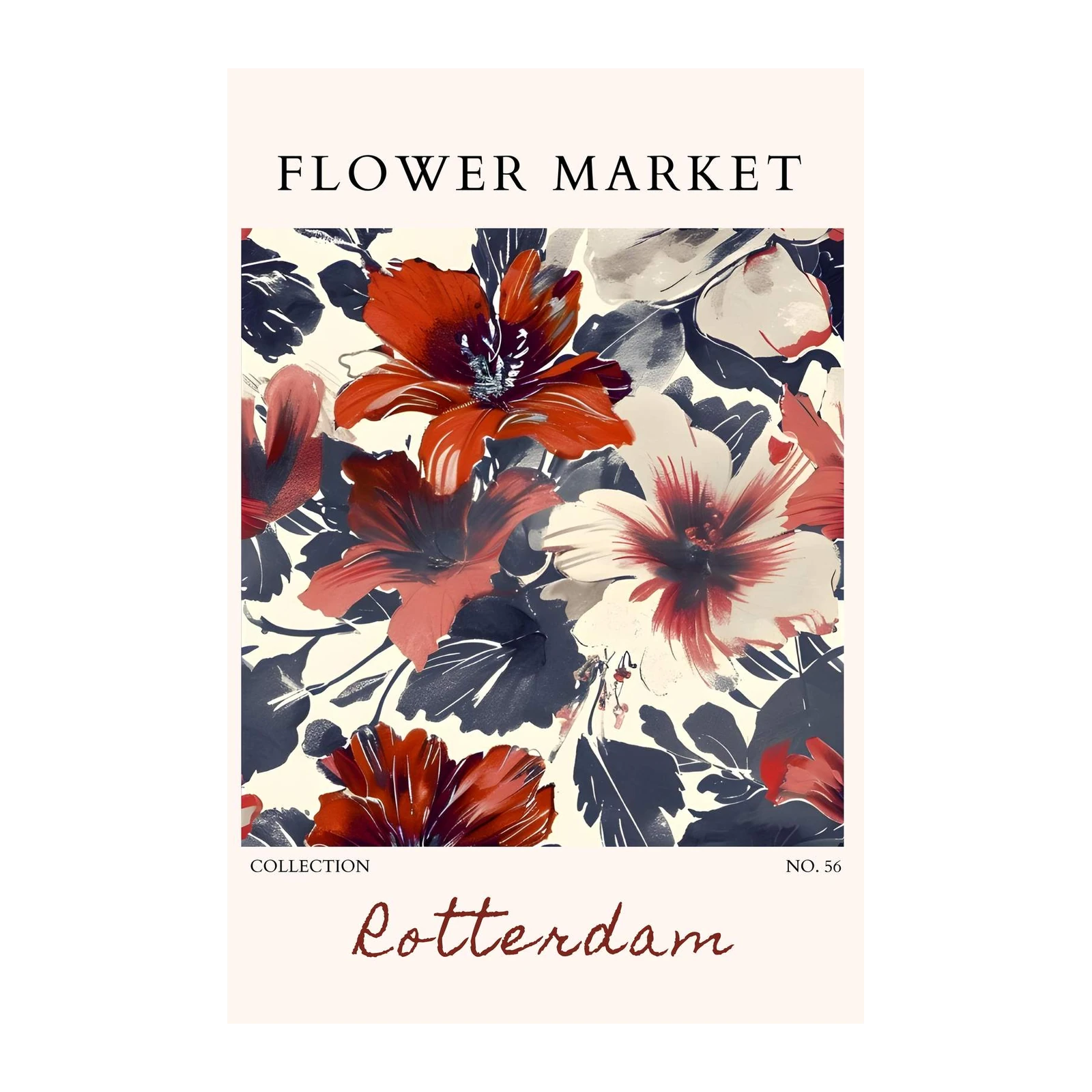 Bold Floral "Flower Market" Wall Art