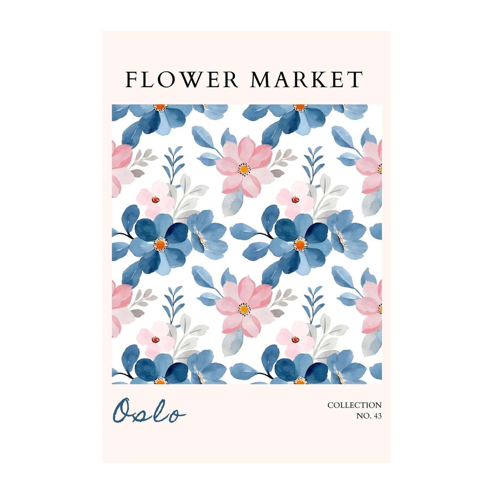 Watercolor Floral Oslo Collection Wall Art