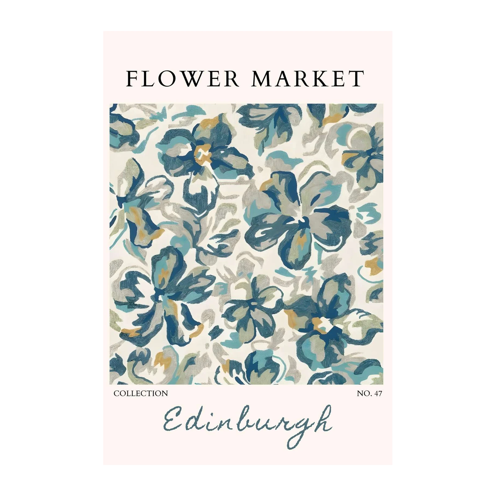 Abstract Floral Market Edinburgh Wall Art