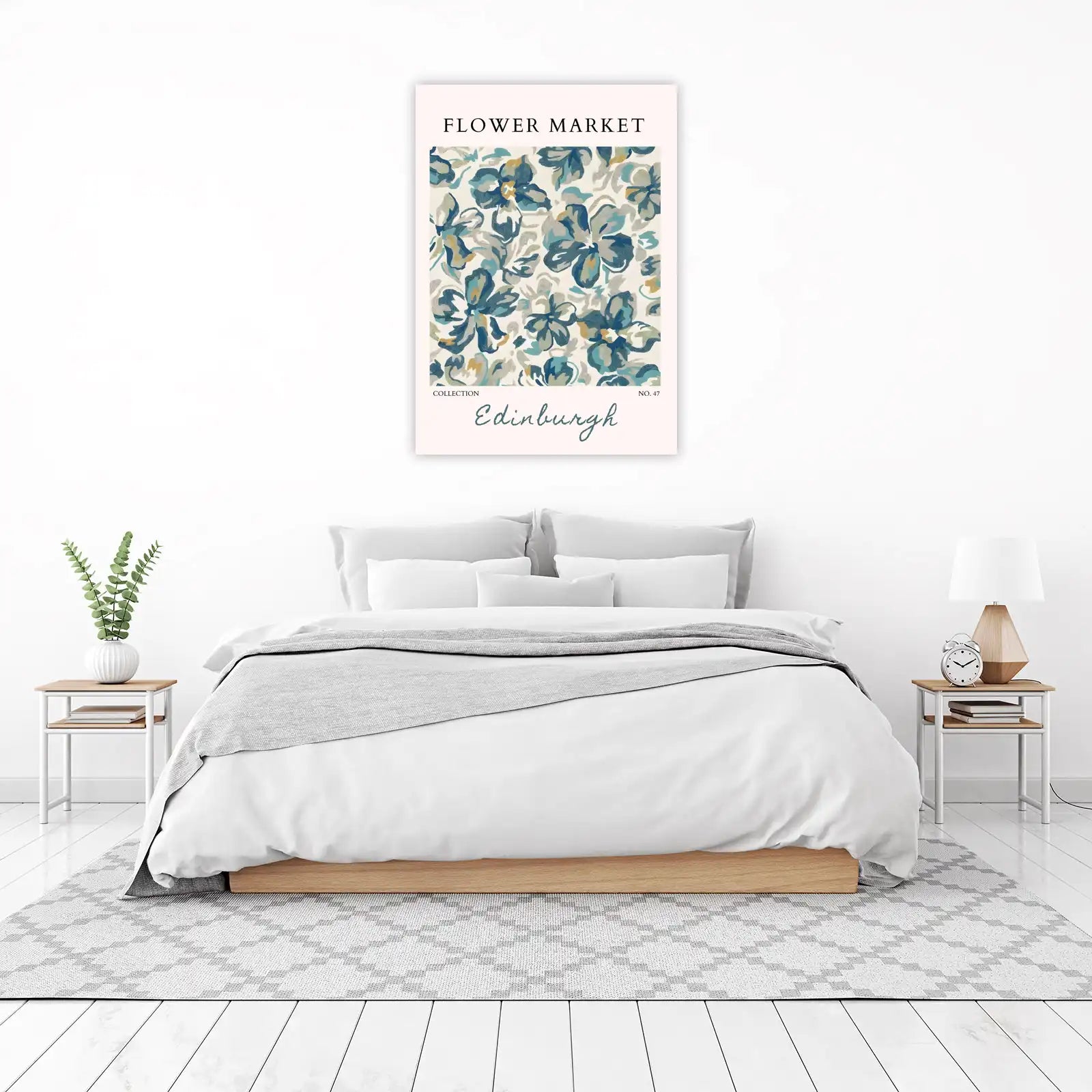 Abstract Floral Market Edinburgh Wall Art