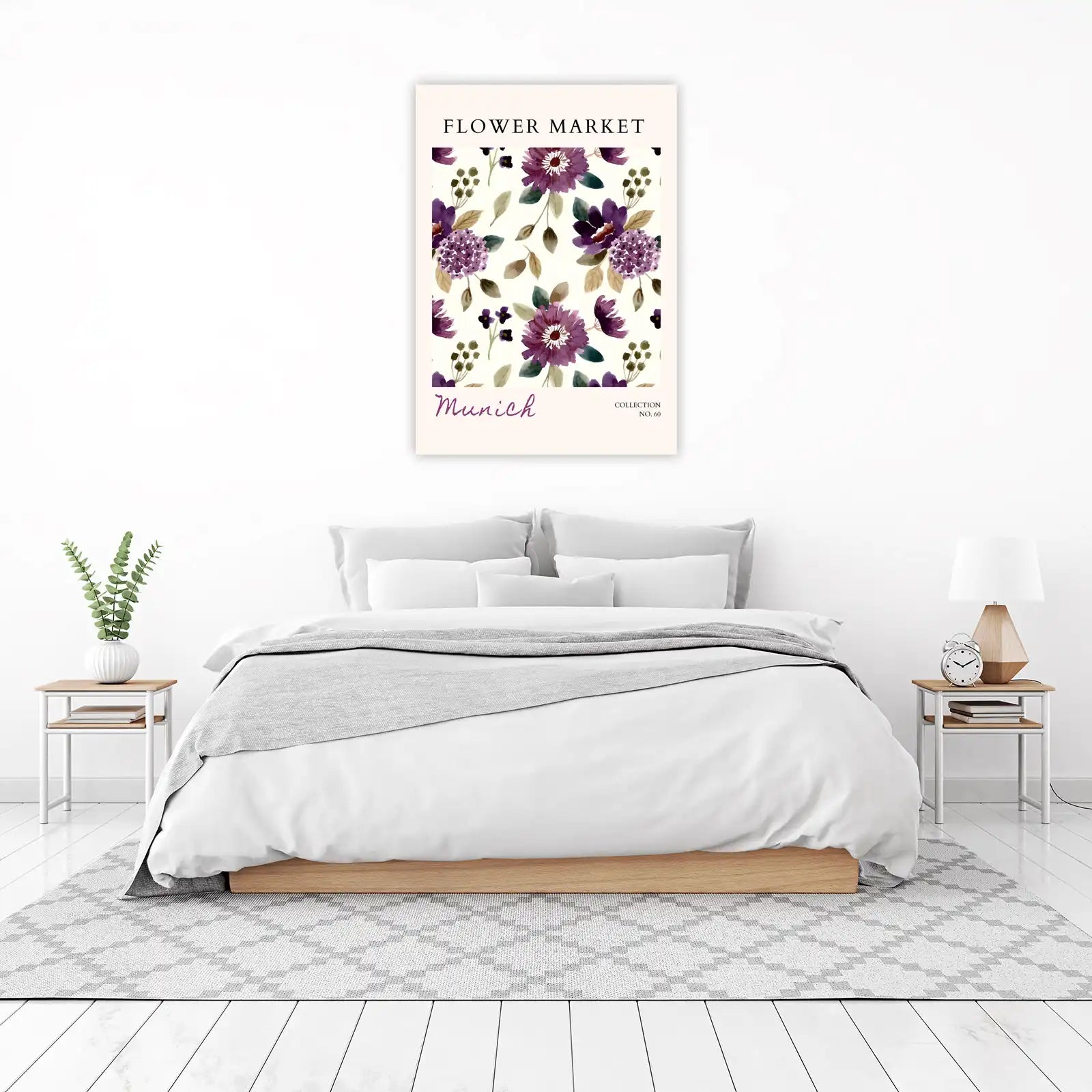 Enchanting Floral Market Munich Wall Art