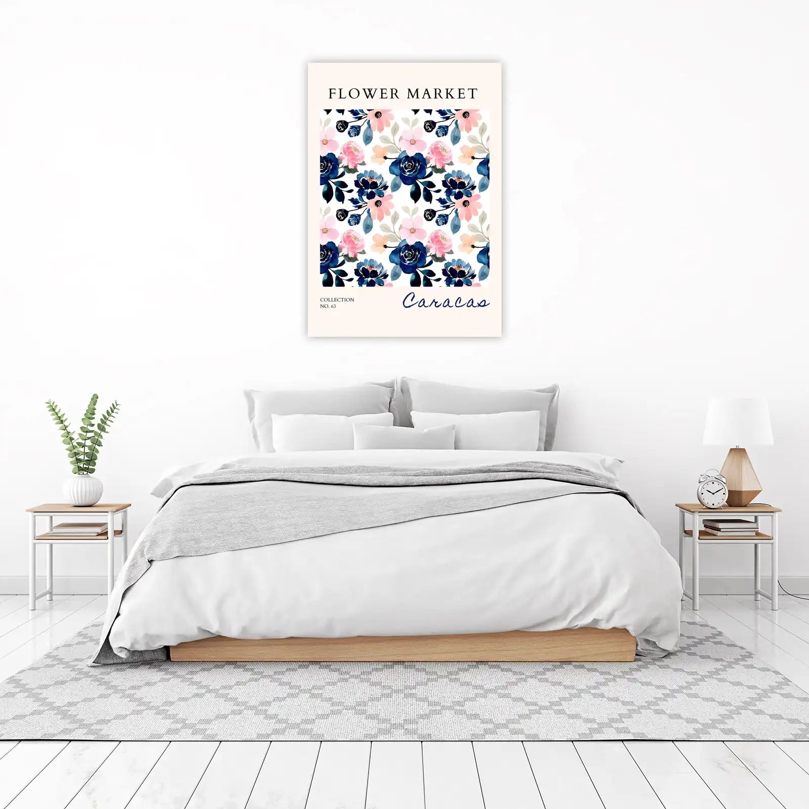 Elegant Floral Watercolor "Caracas" Wall Art