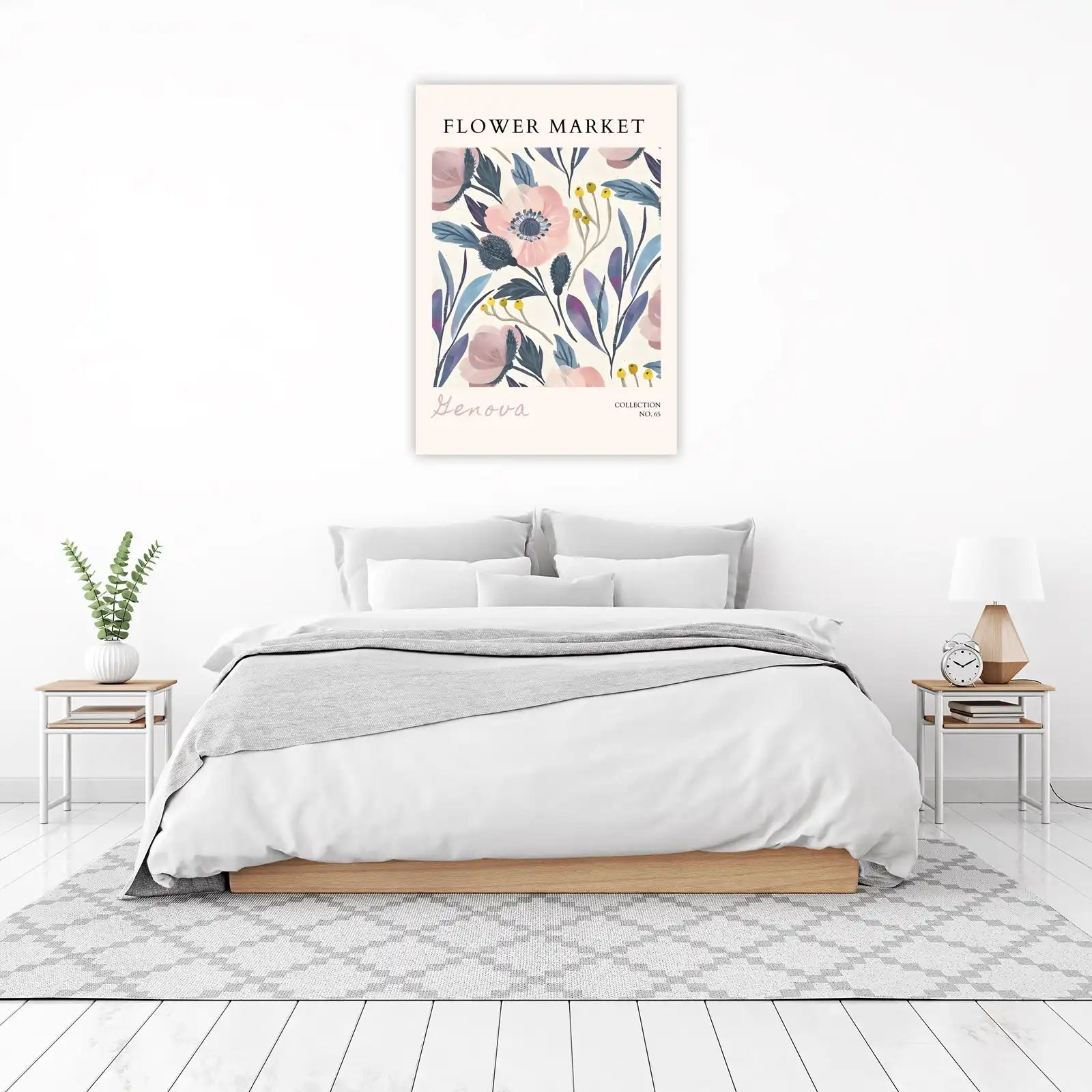 Genova Flower Market Blush Floral Wall Art