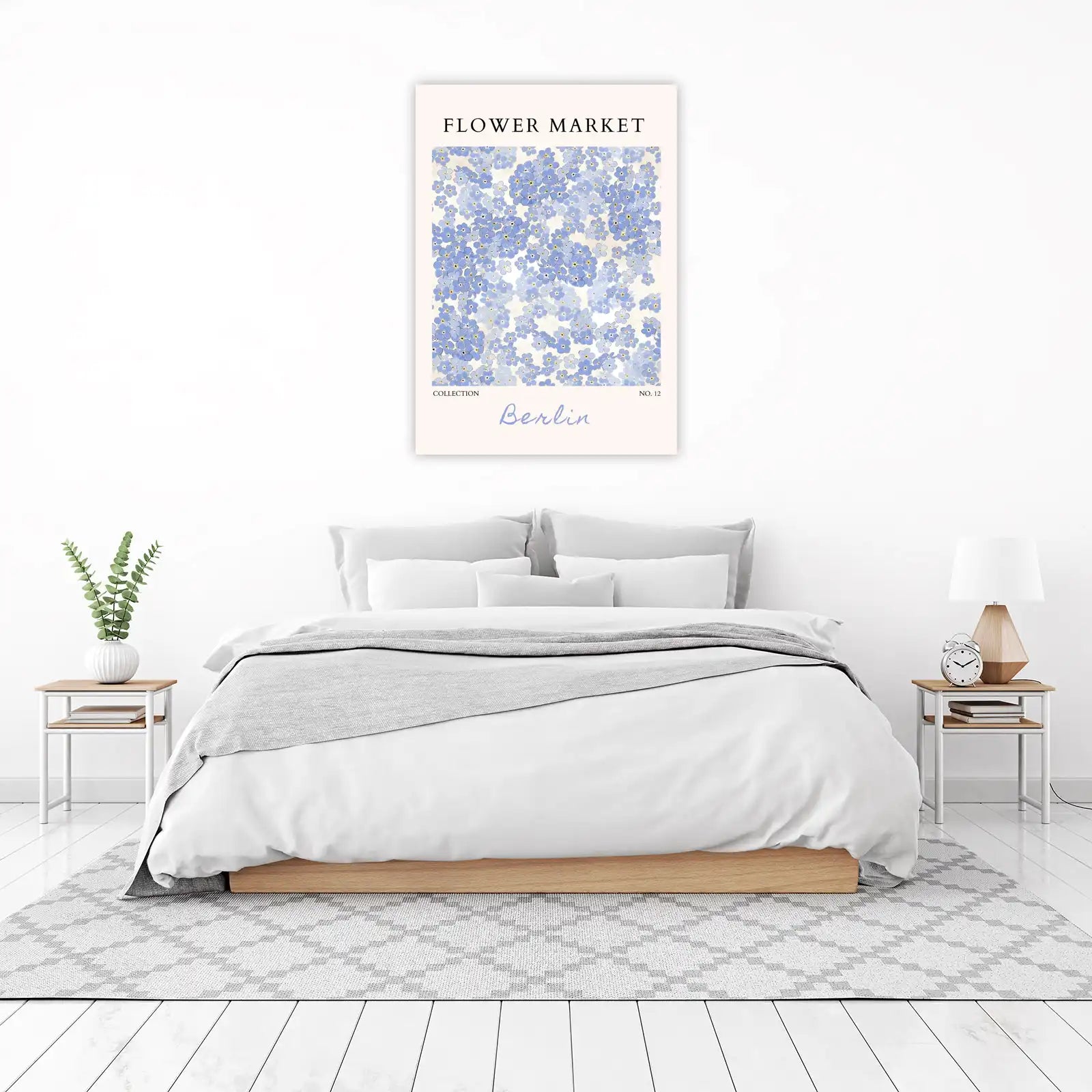 Forget-Me-Not Floral Vintage Poster Wall Art