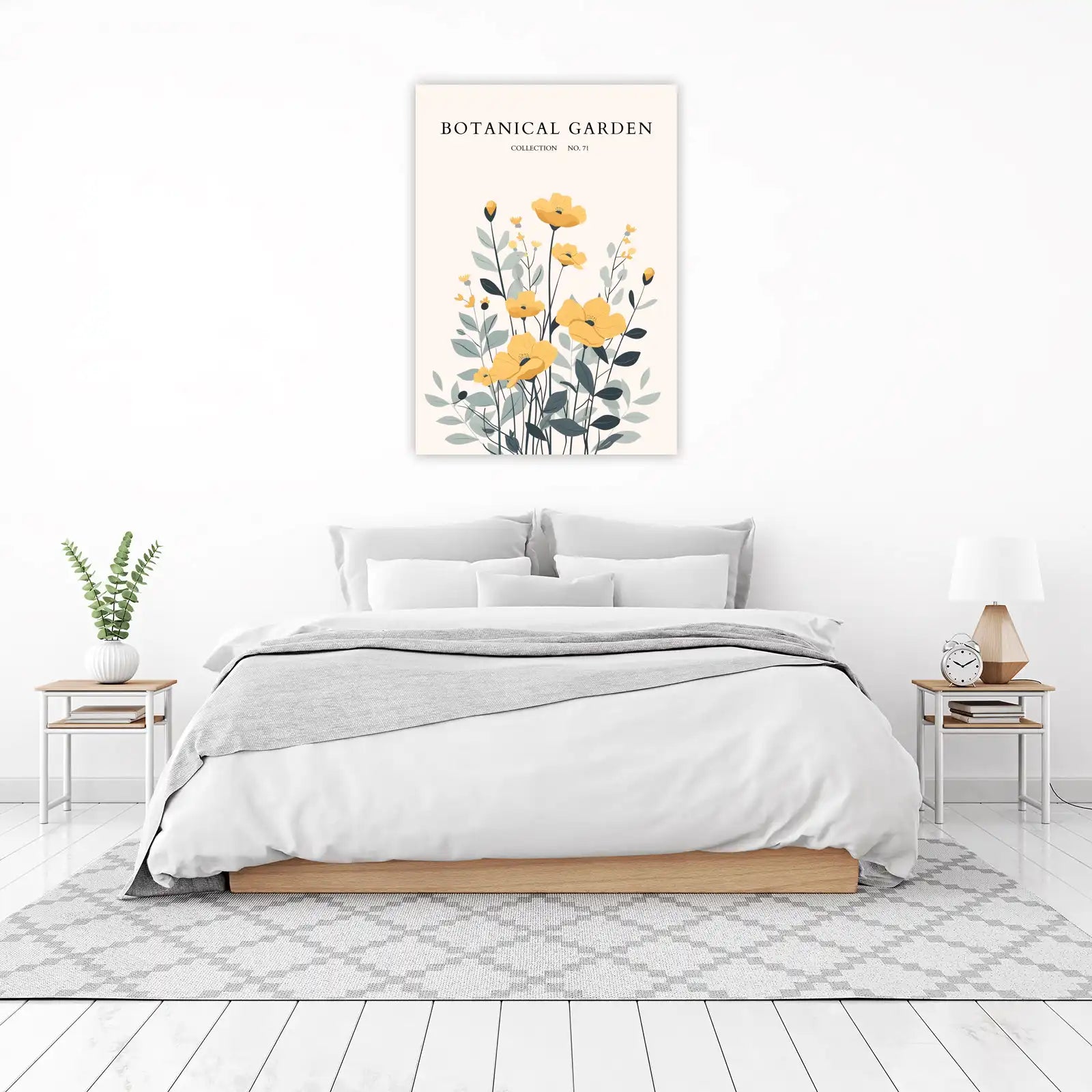 Yellow Floral Botanical Garden Wall Art