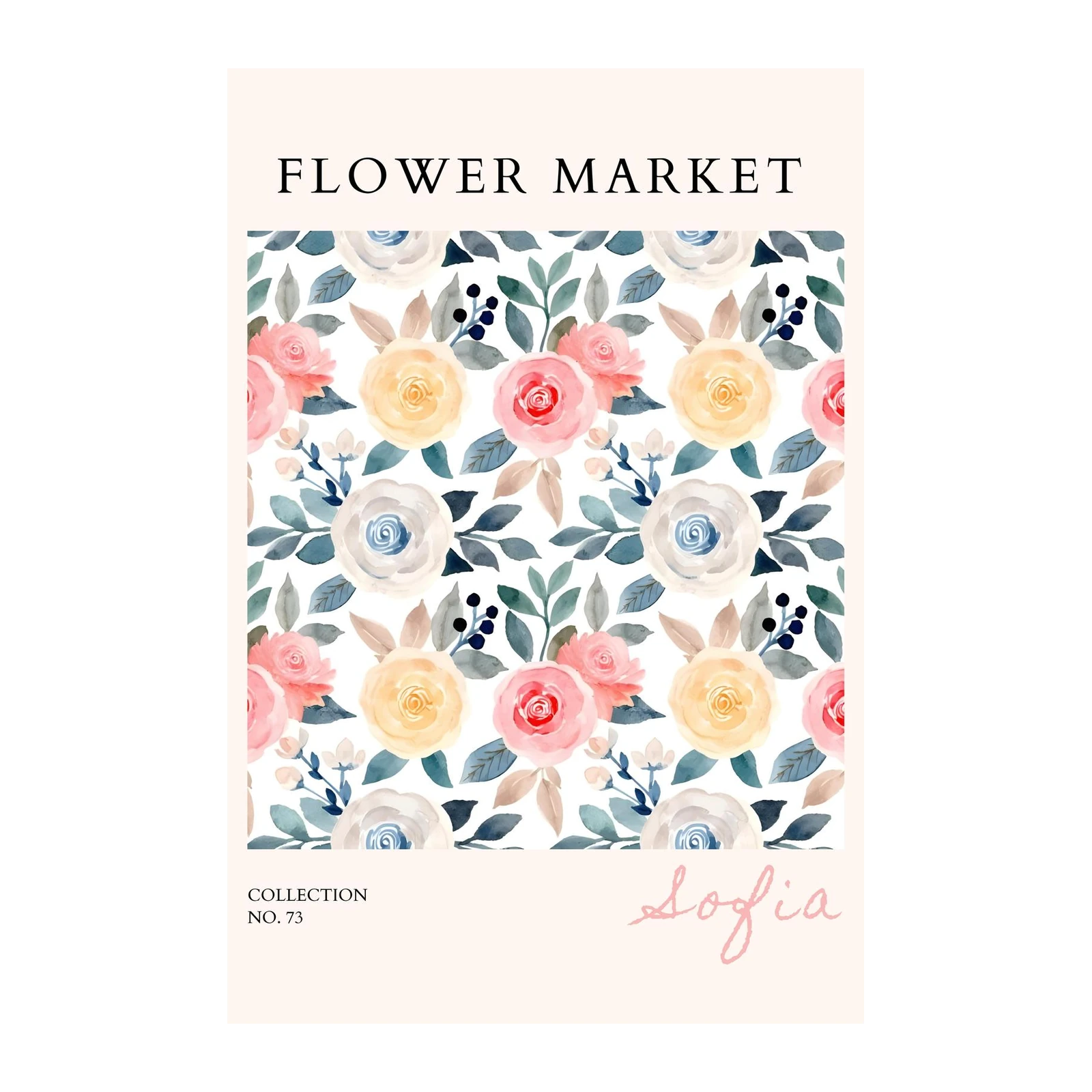 Romantic Floral Market 'Sofia' Collection Wall Art