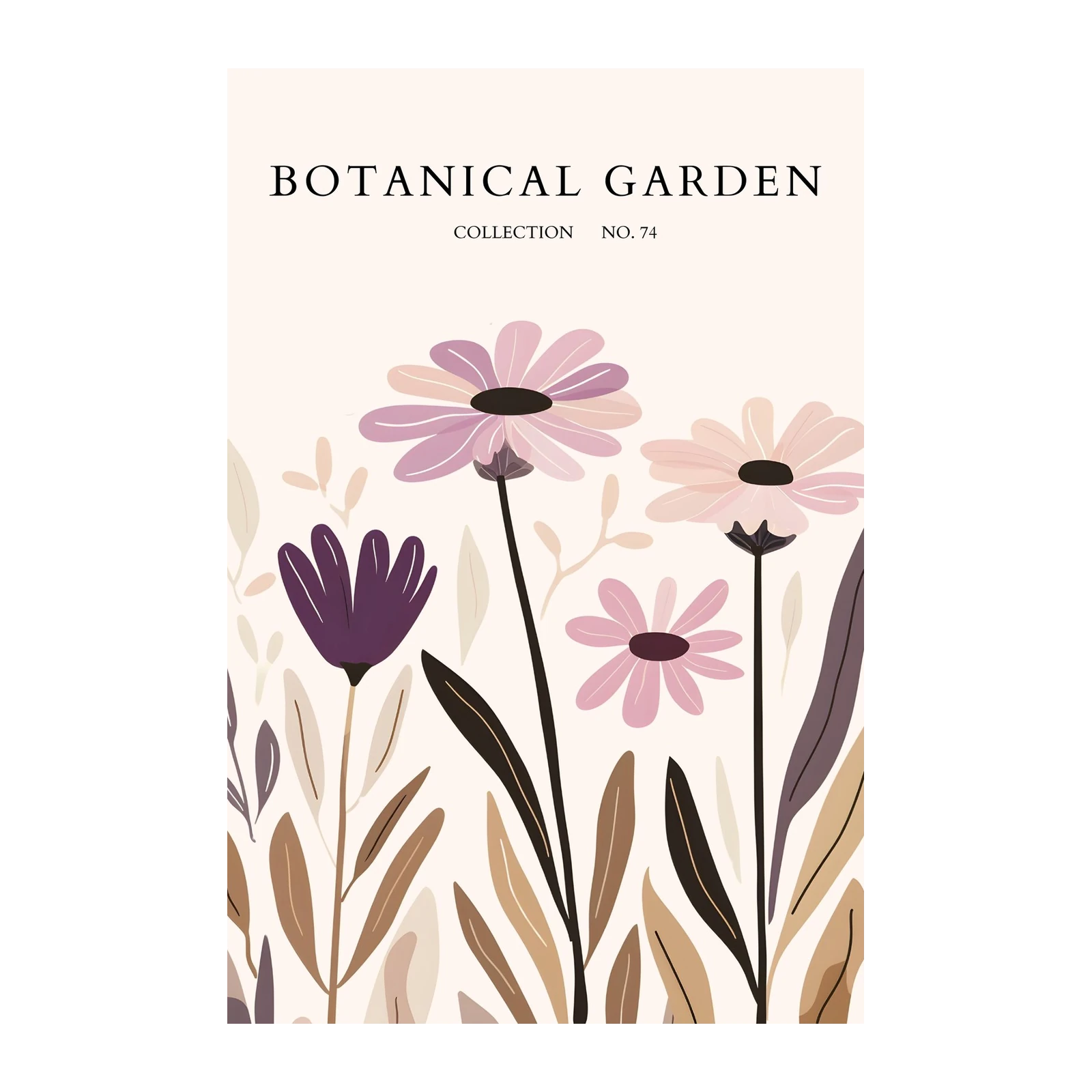 Pastel Floral Botanical Garden Wall Art