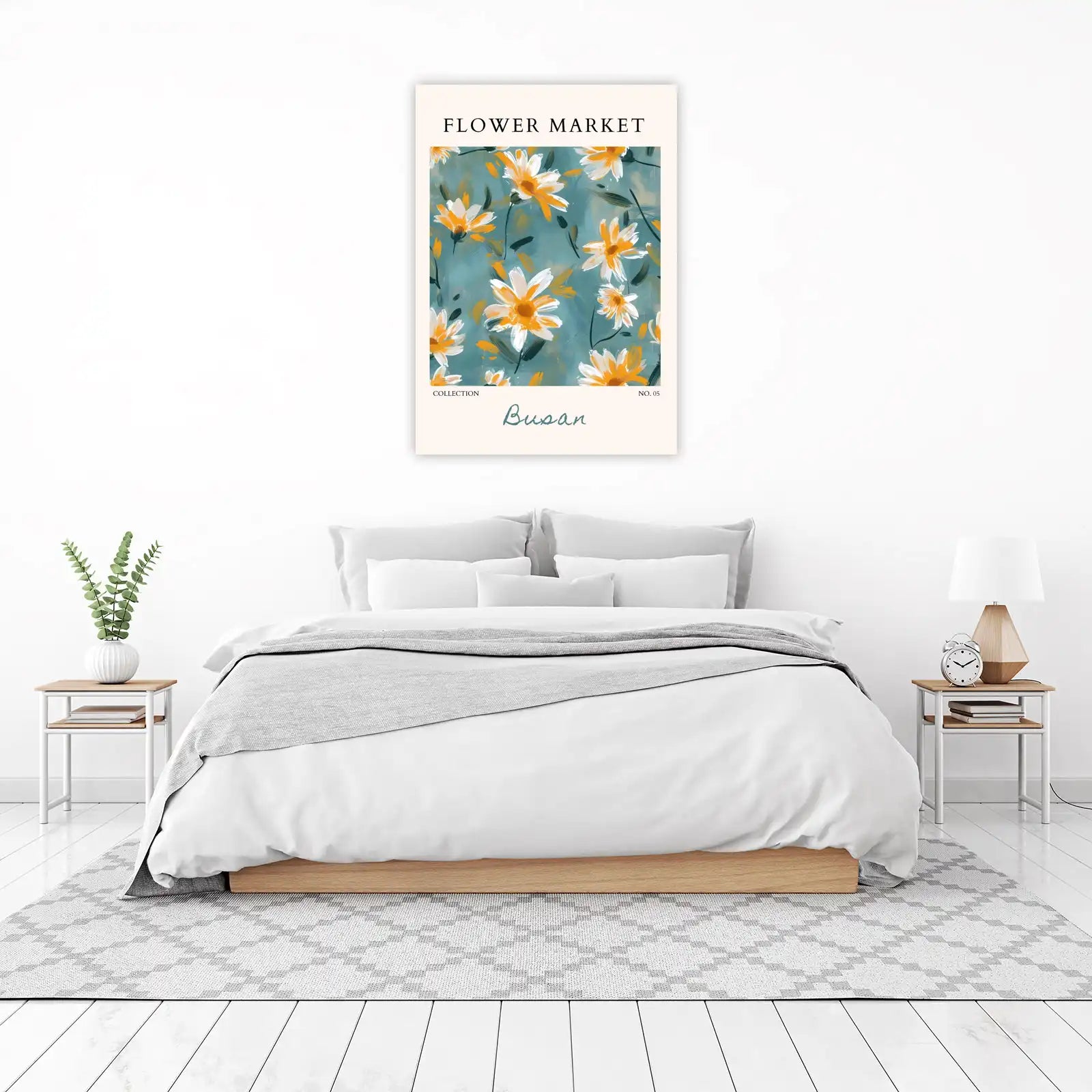 Busan Flower Market Abstract Daisy Wall Art