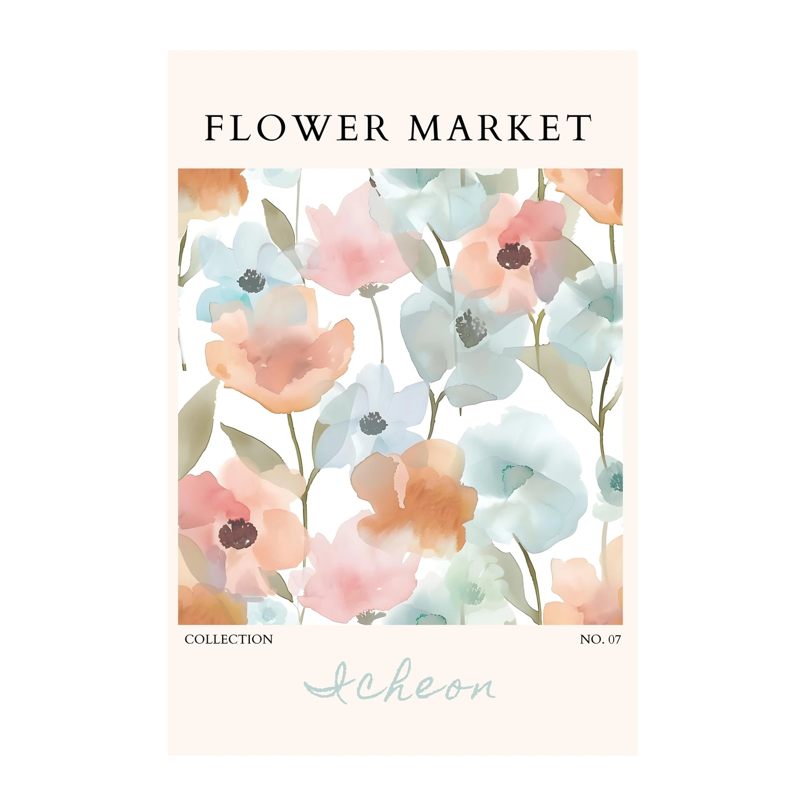 Soft Floral Garden Watercolor Wall Art