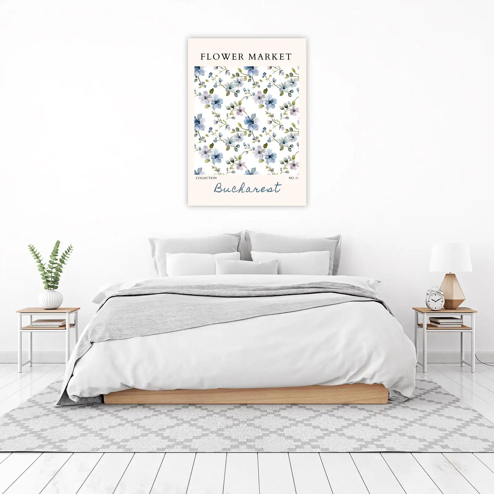Serene Floral Meadow Watercolor Wall Art