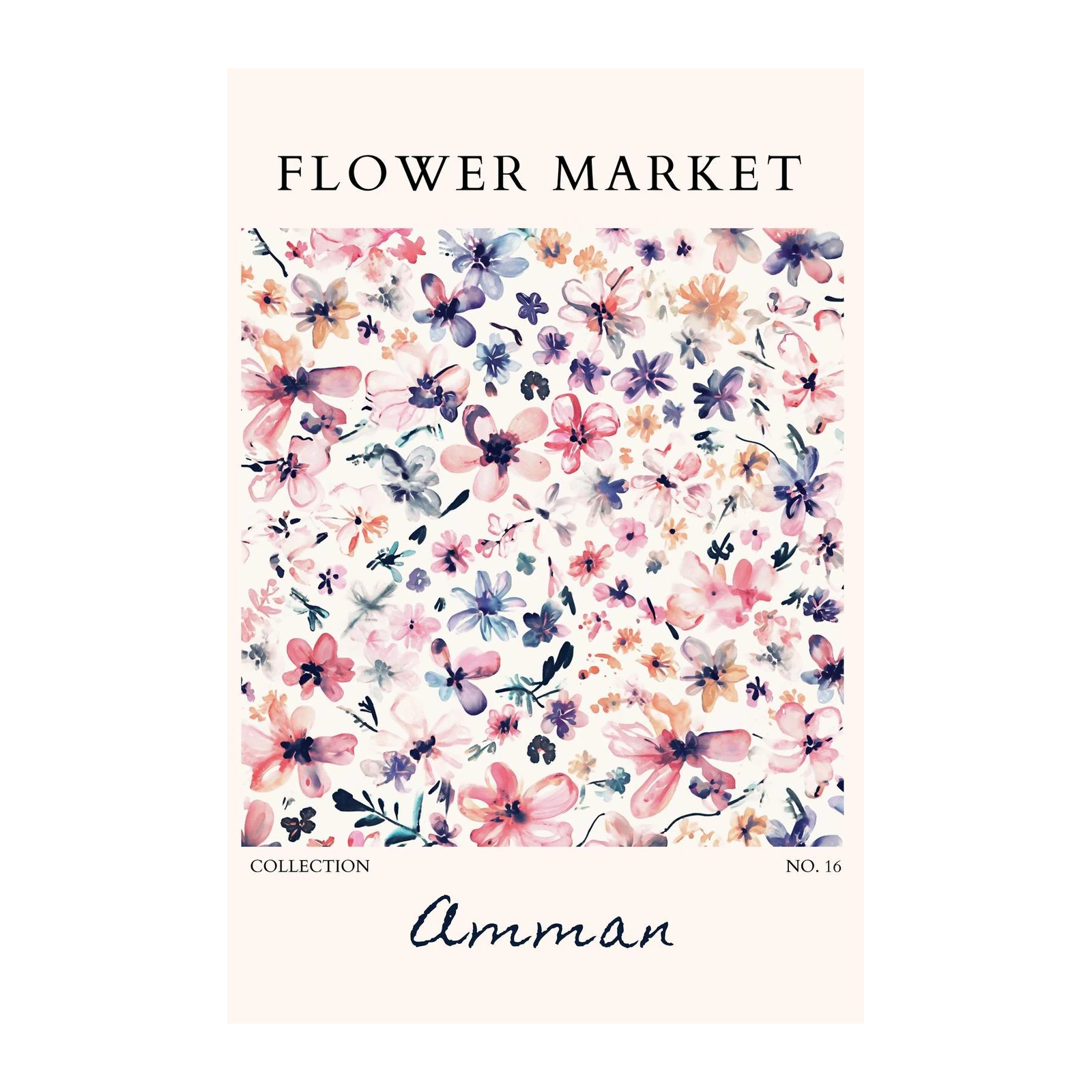 Floral Dream Watercolor Flower Market Wall Art