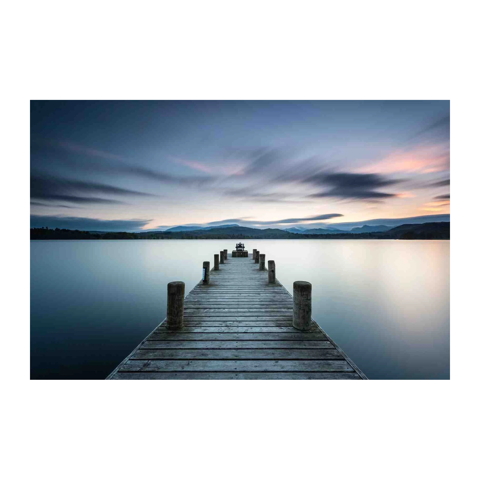 Tranquil Lake Dock Serenity Wall Art