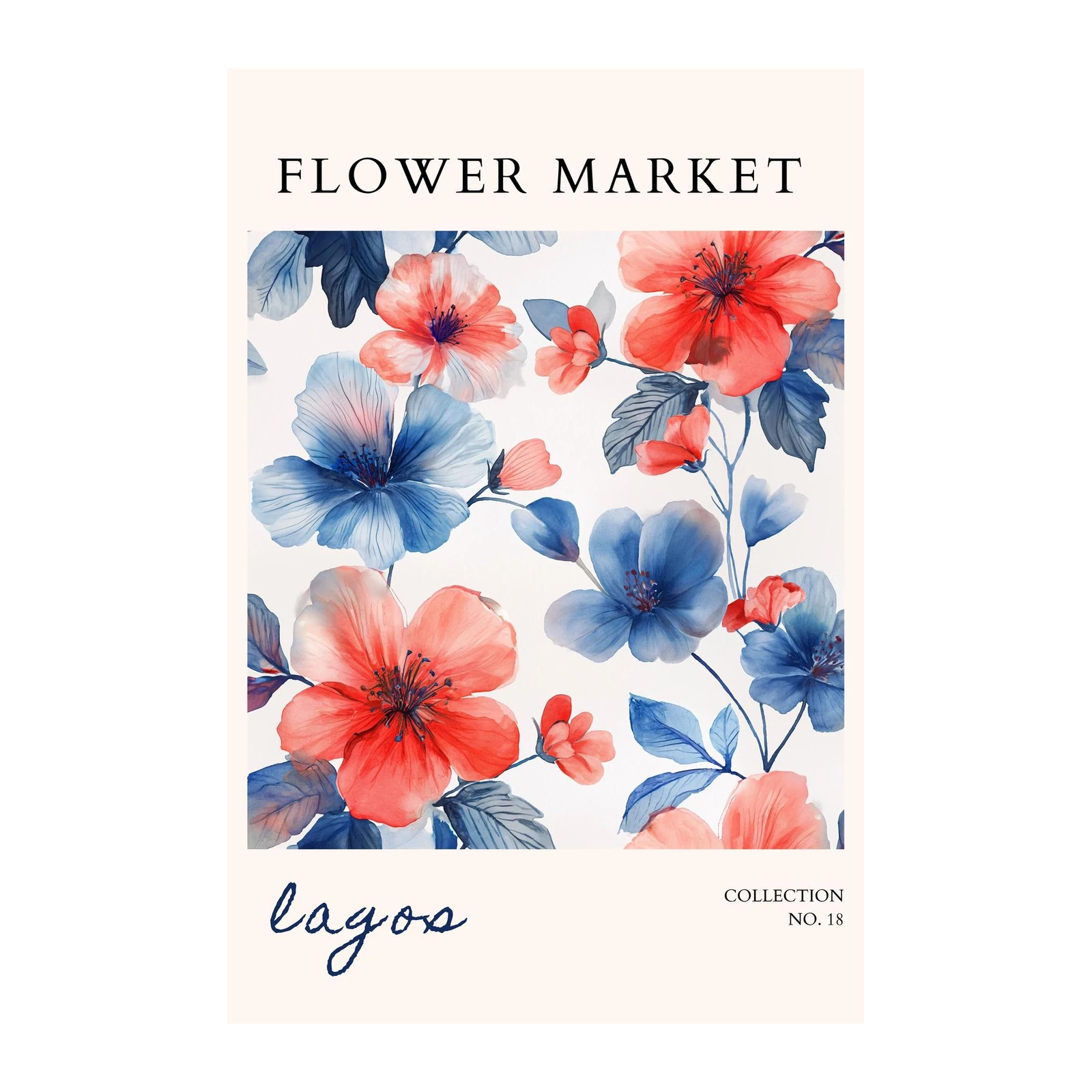 Floral Bloom Watercolor Wall Art