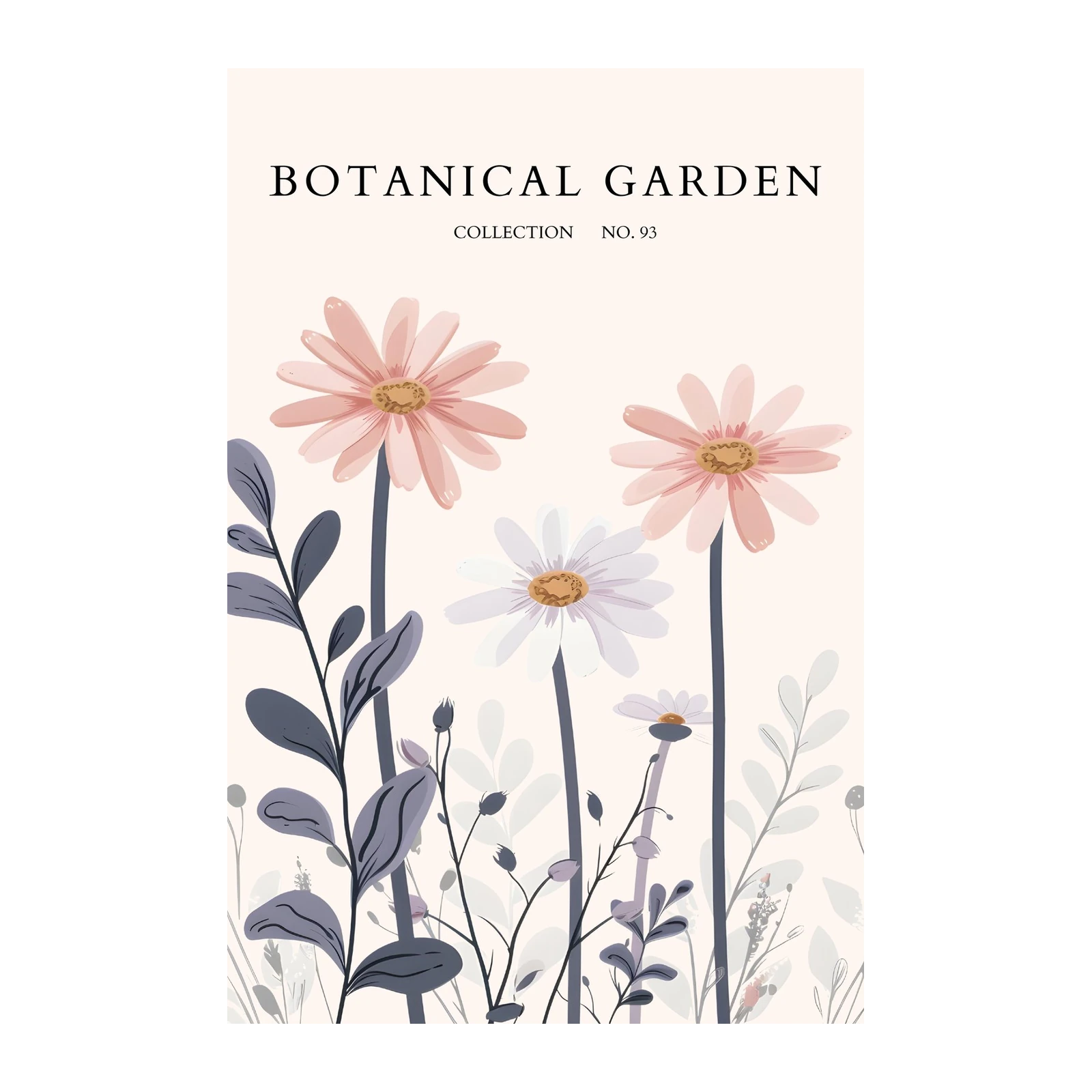 Botanical Garden Daisies Wall Art