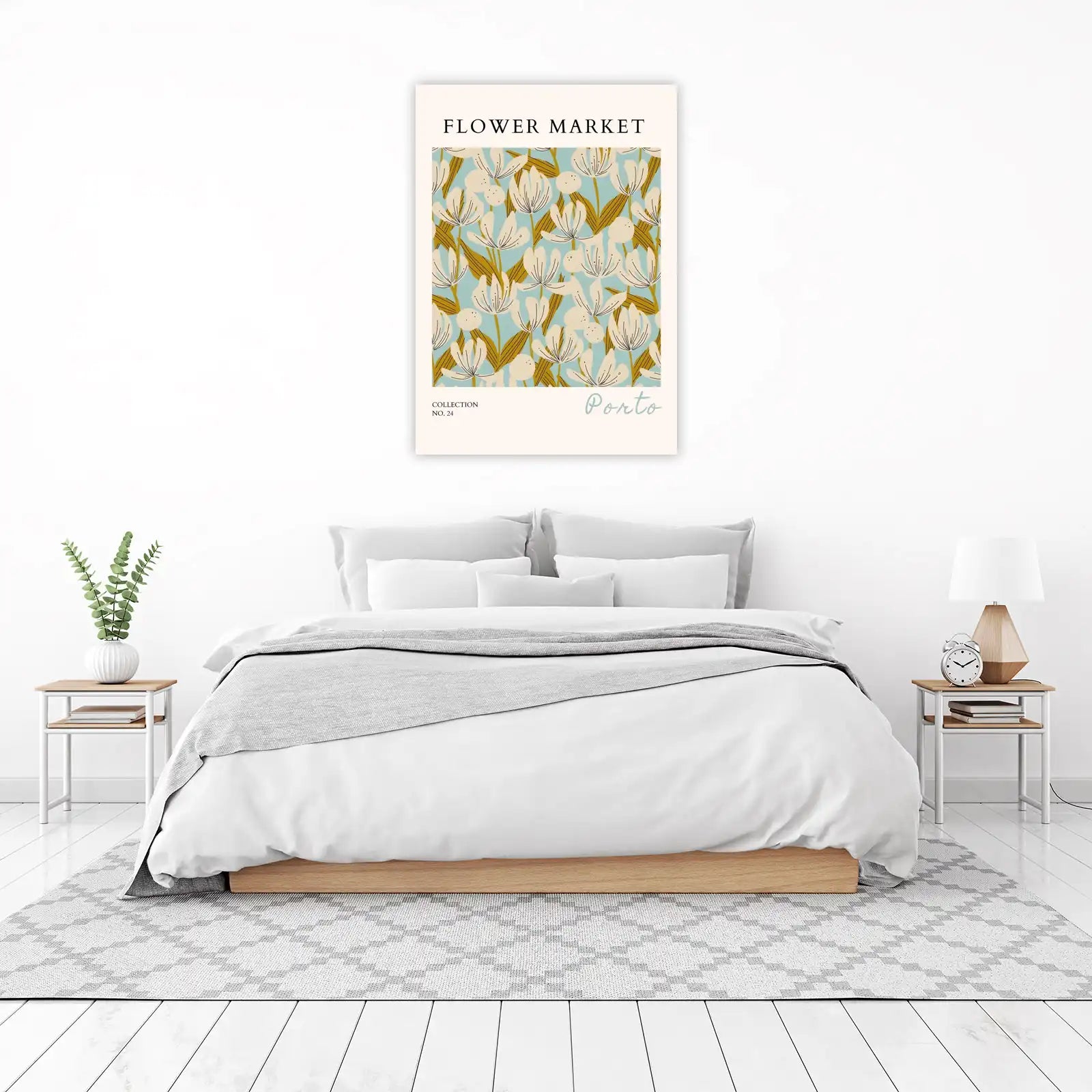 Vintage Floral Market Porto Wall Art