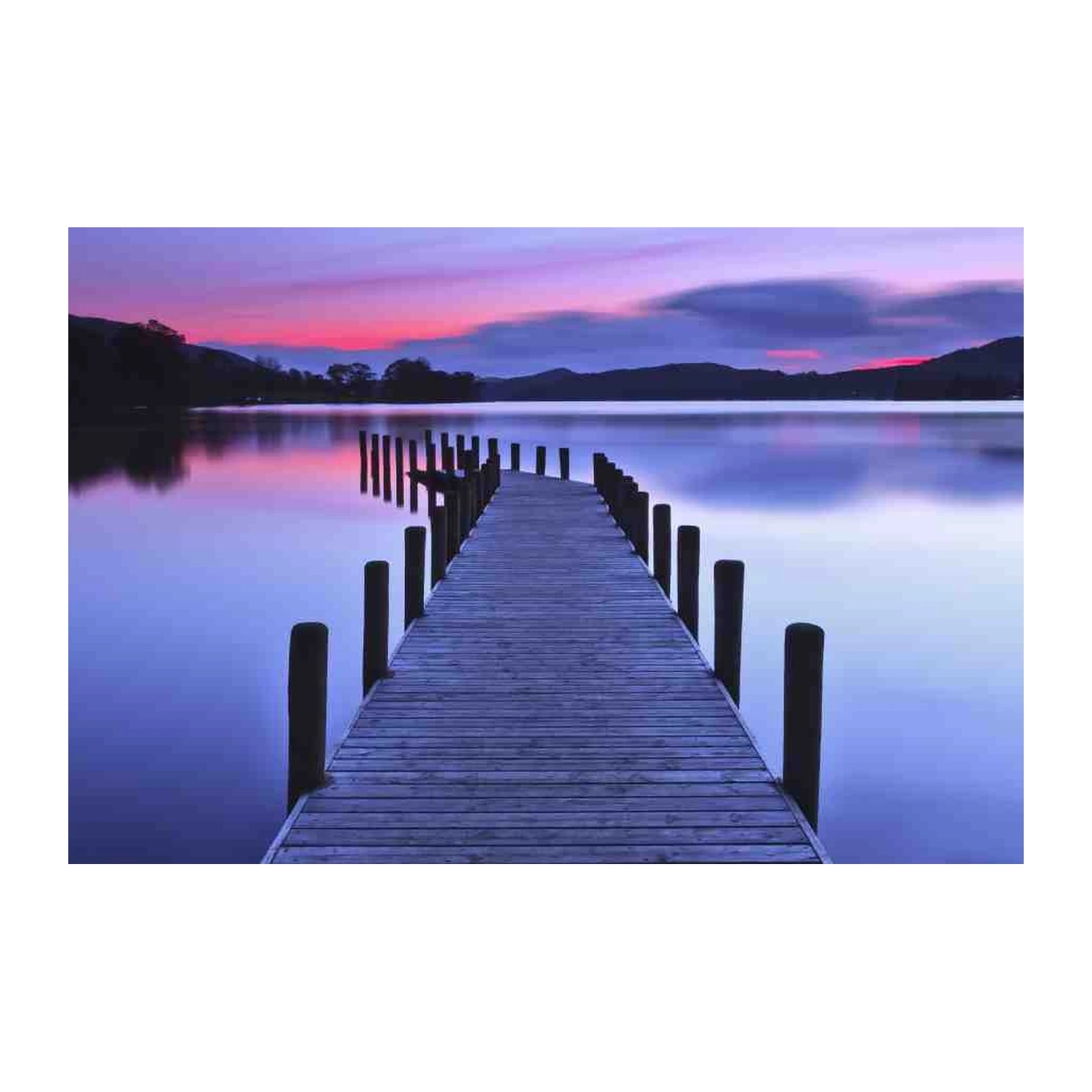 Tranquil Sunset Dock Serenity Wall Art