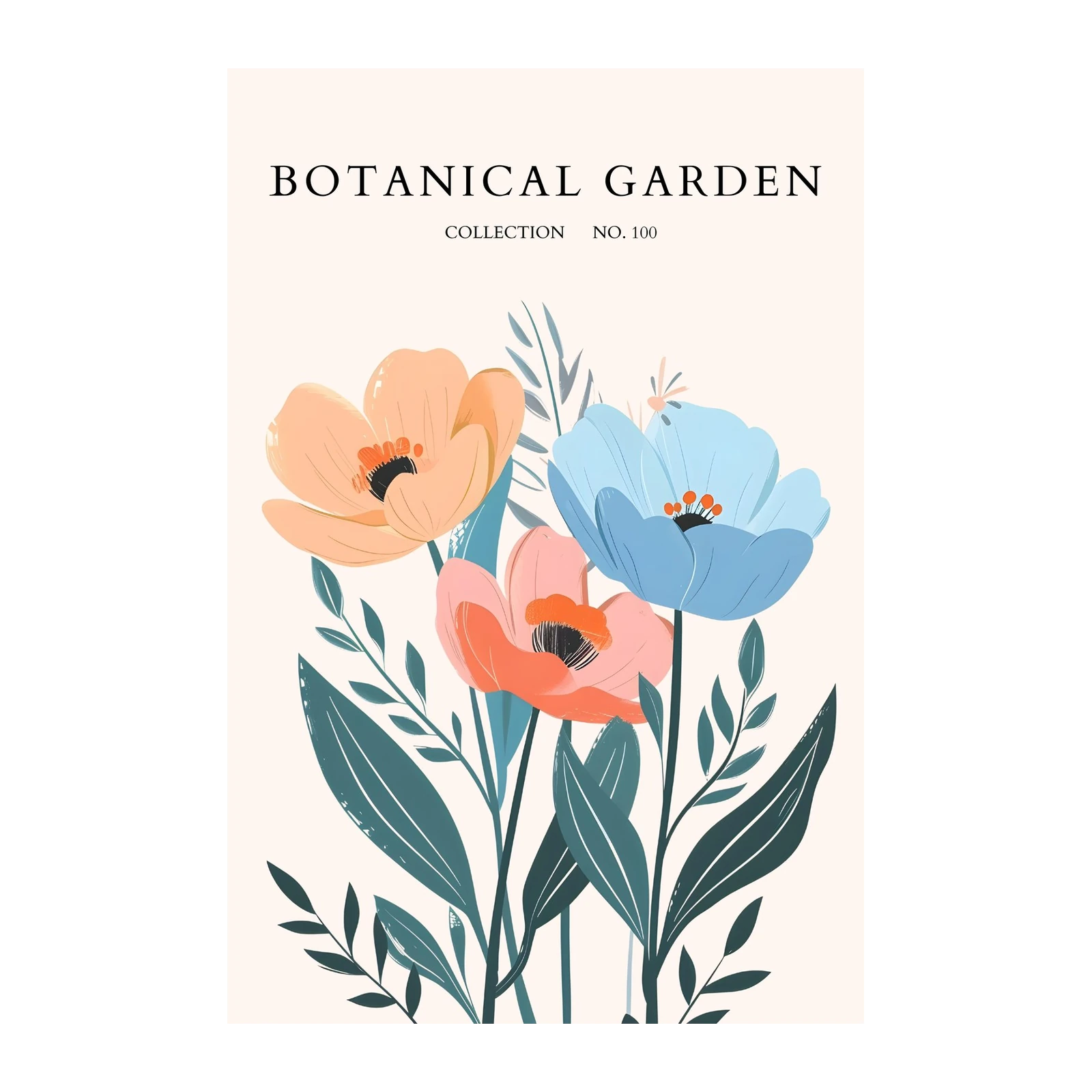 Modern Botanical Floral Wall Art Wall Art