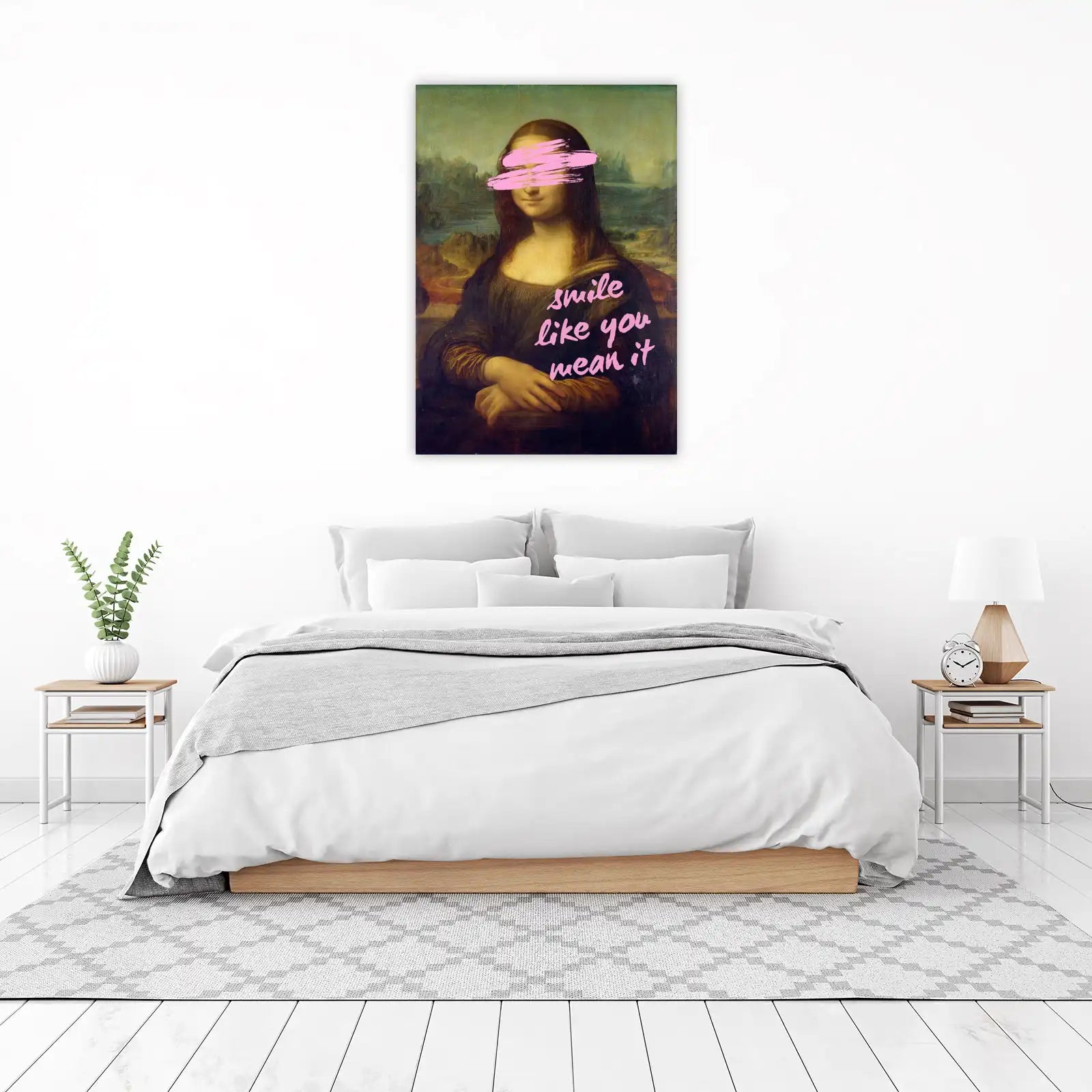 Mona Lisa Street Art 'Smile' Wall Art