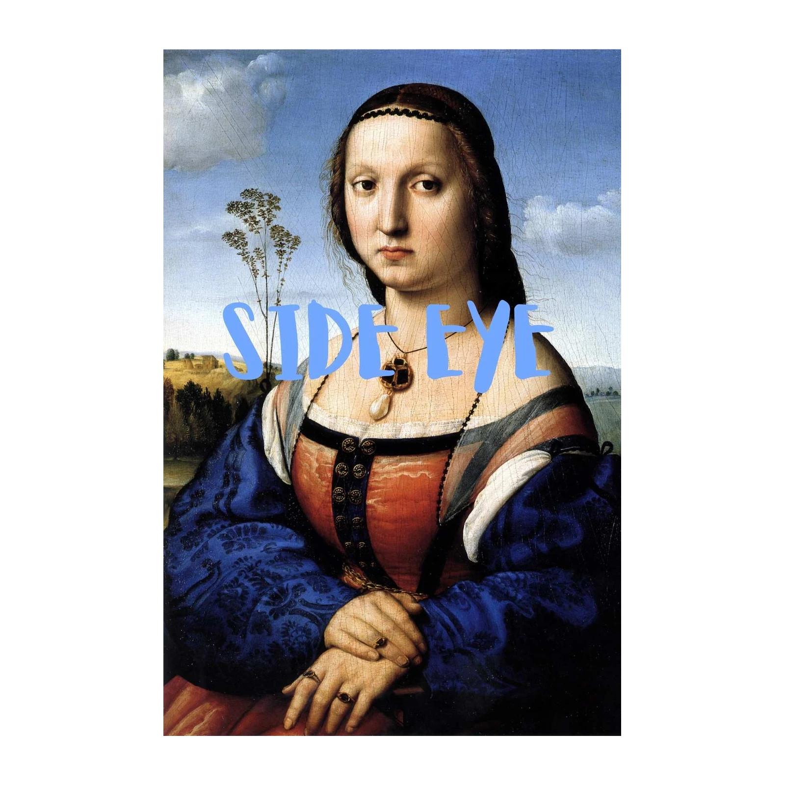 Renaissance Side Eye Portrait Wall Art