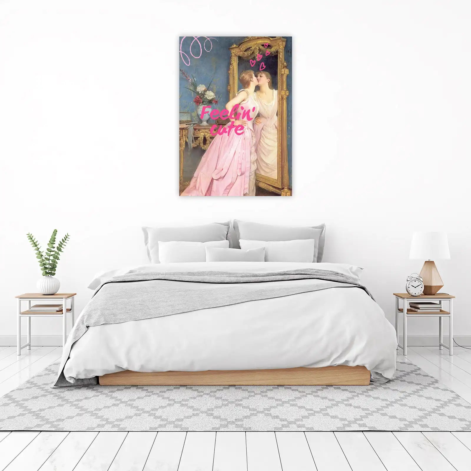 Victorian Romance Kiss "Feelin' Cute" Wall Art