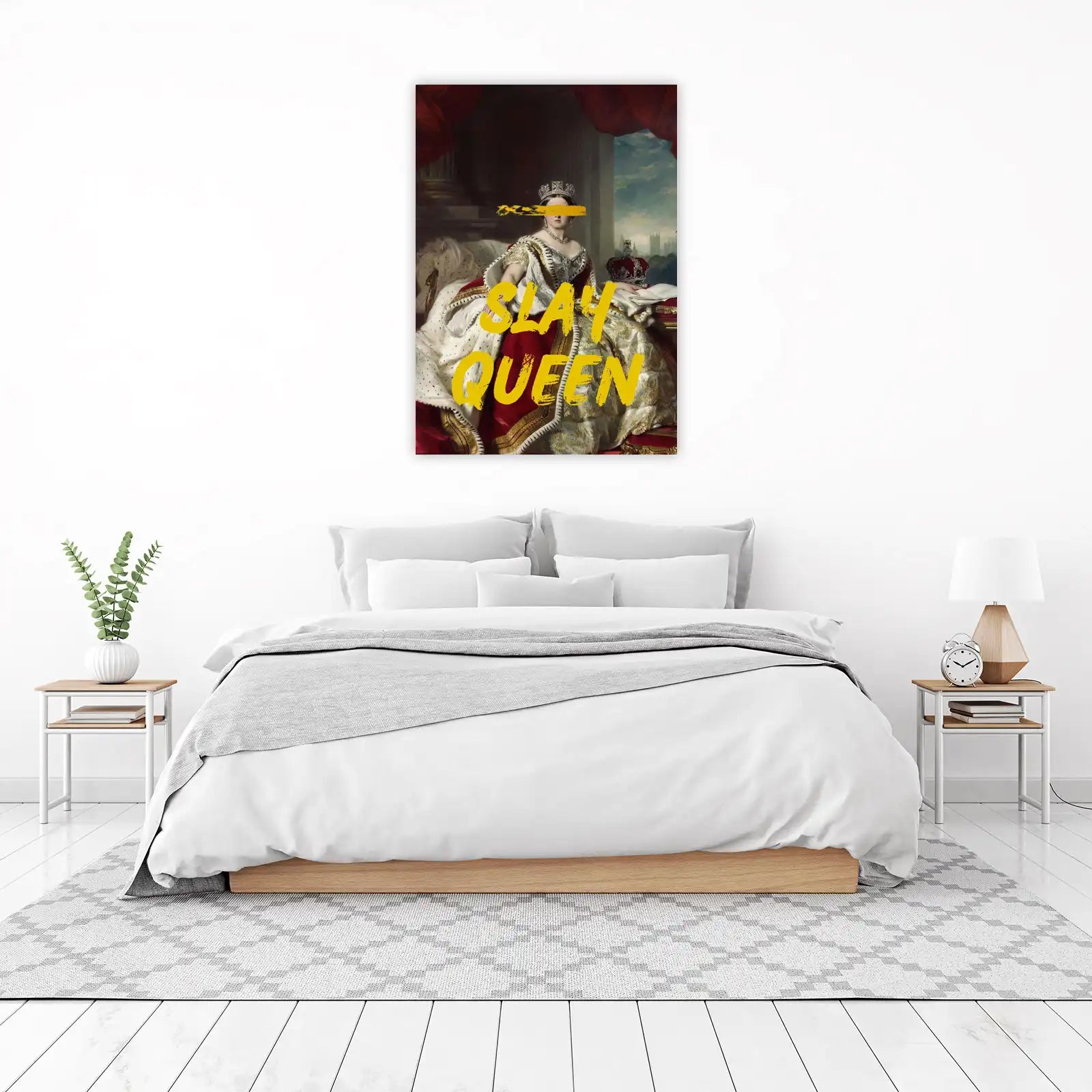 Slay Queen Portrait Vintage Royal Wall Art