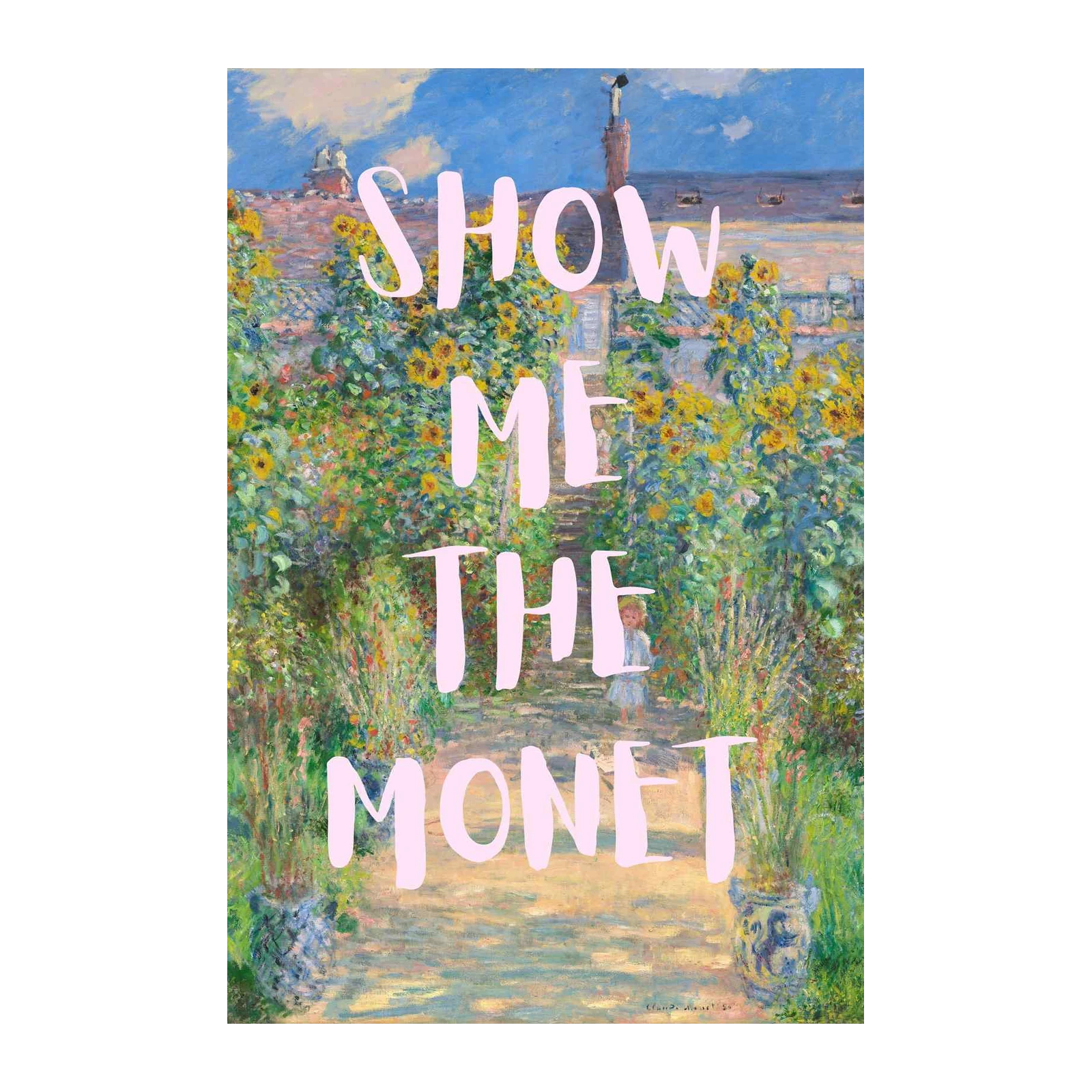 Monet's Garden Sunflower Path Wall Art