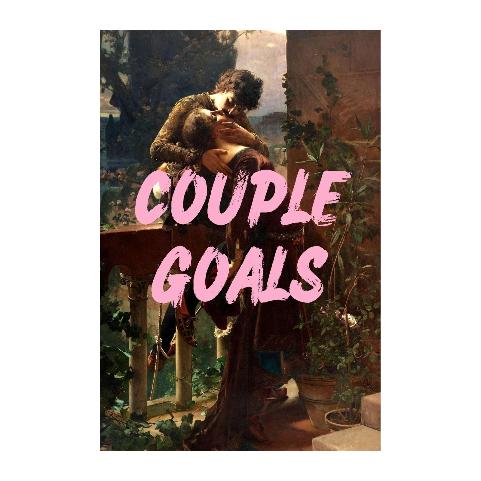 Romantic Couple Goals Vintage Wall Art Wall Art