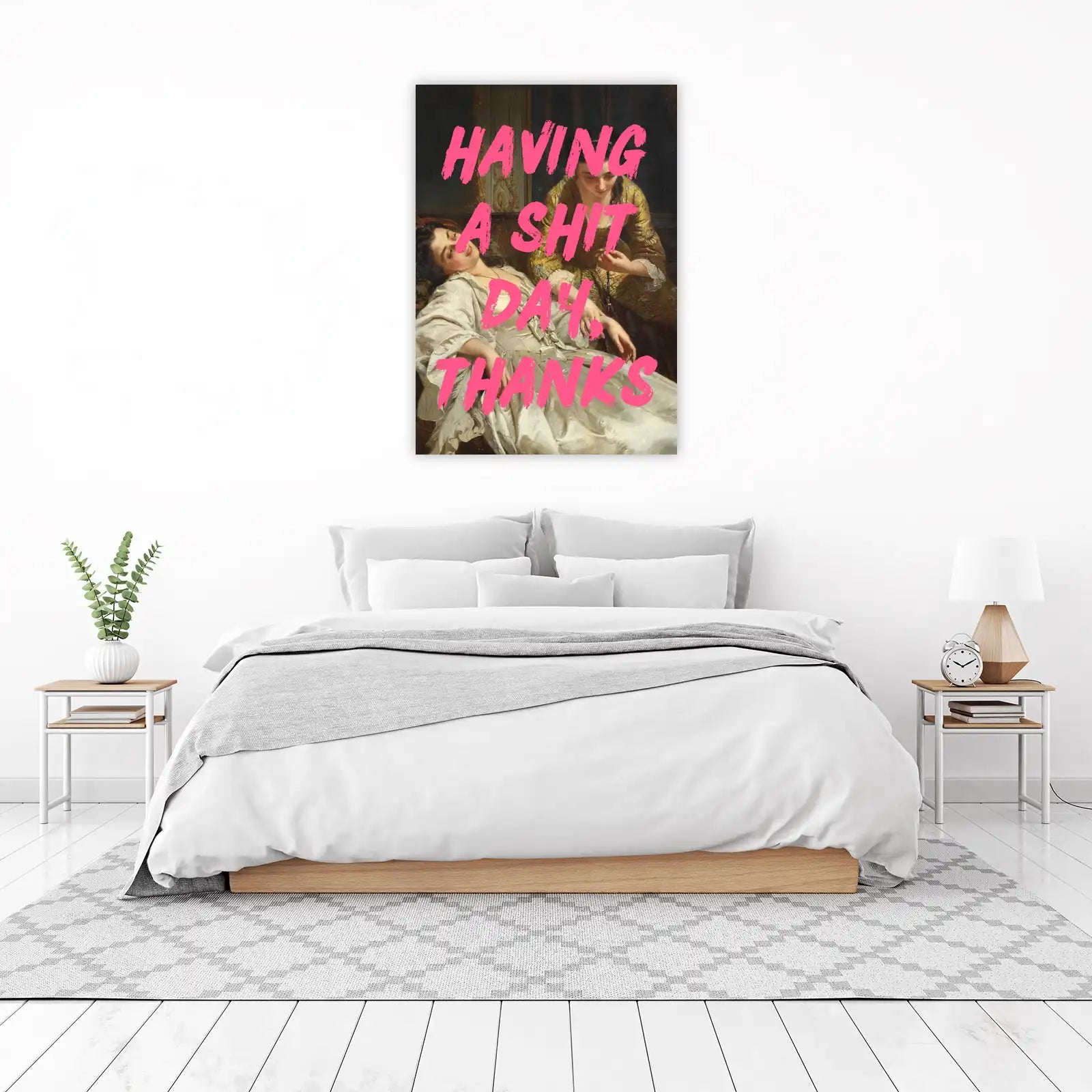 Humorous Vintage Art: Having A Shit Day Thanks Wall Art