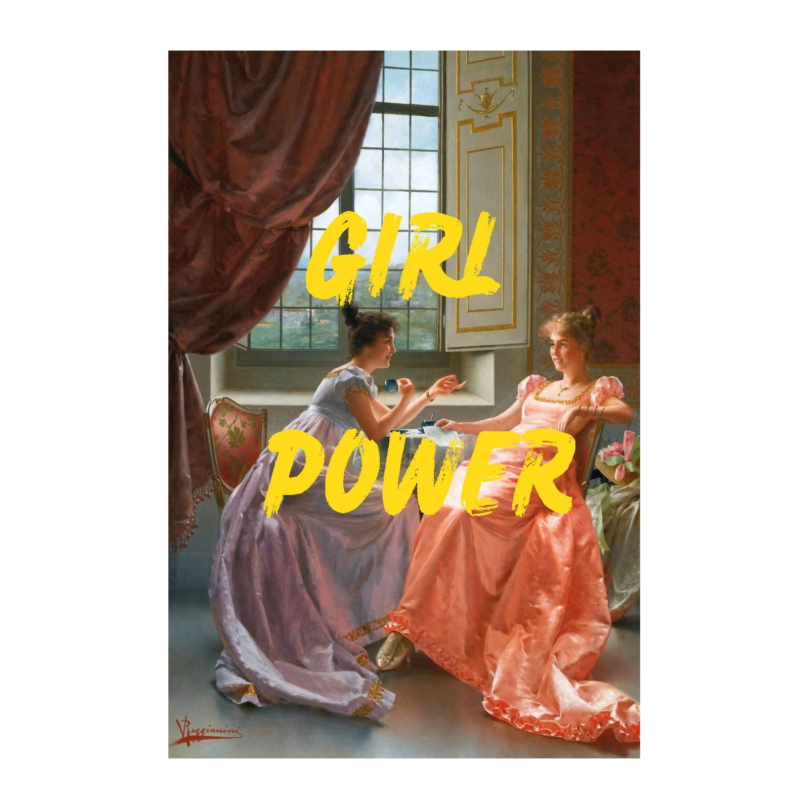 Girl Power Vintage Art Wall Art