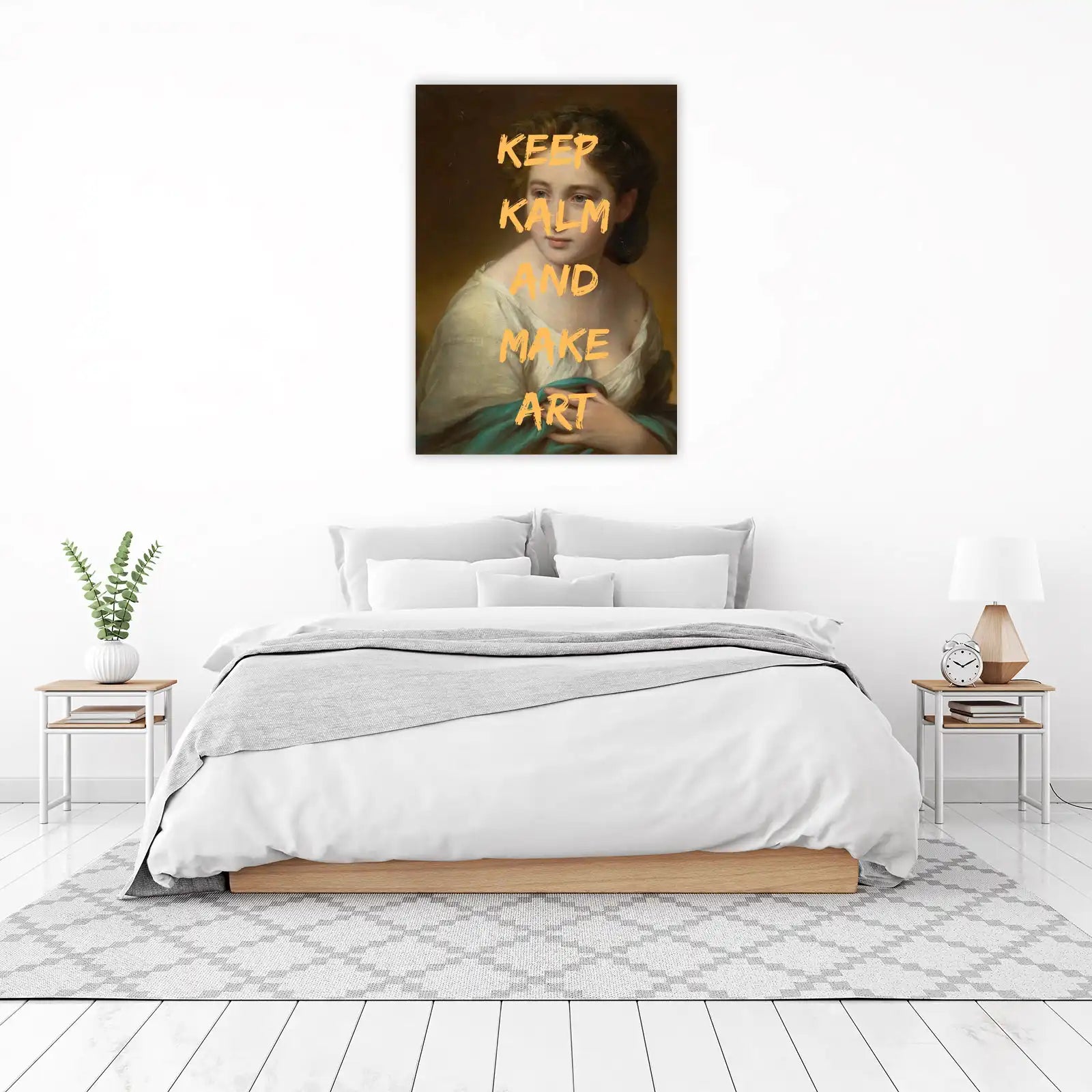 Keep Calm & Make Art Vintage Portrait Wall Art