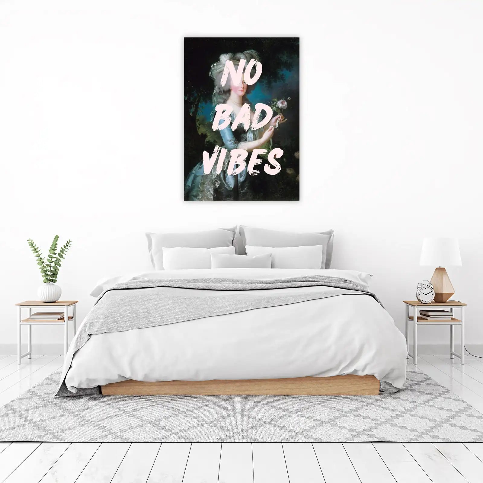 No Bad Vibes Baroque Portrait Wall Art