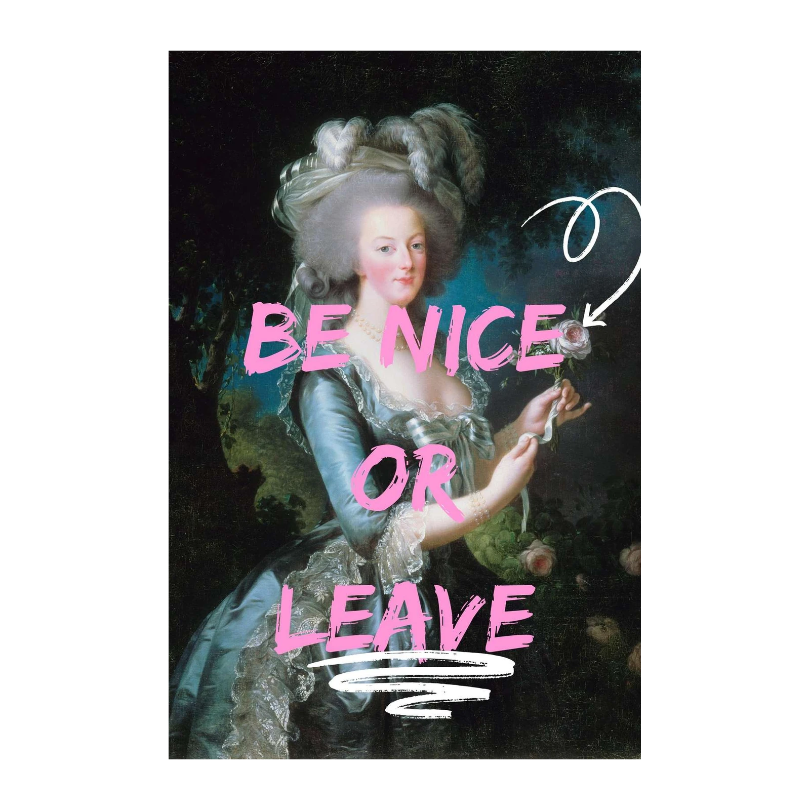 Vintage Empress "Be Nice or Leave" Wall Art