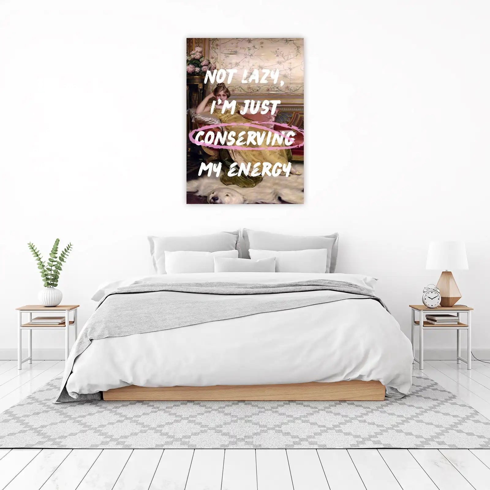 Not Lazy, Conserving Energy Vintage Wall Art