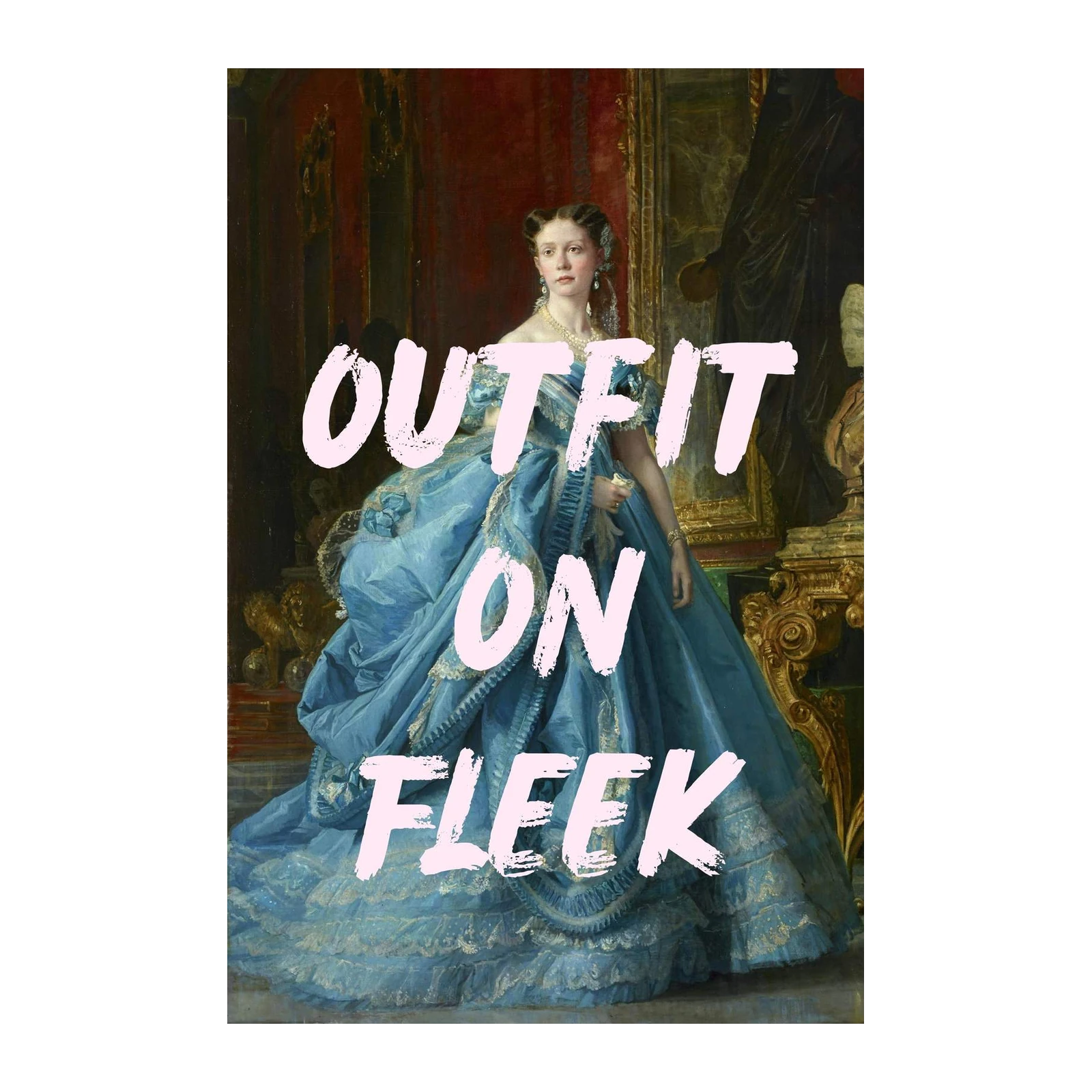 Regal Blue Gown Fashion Statement Wall Art