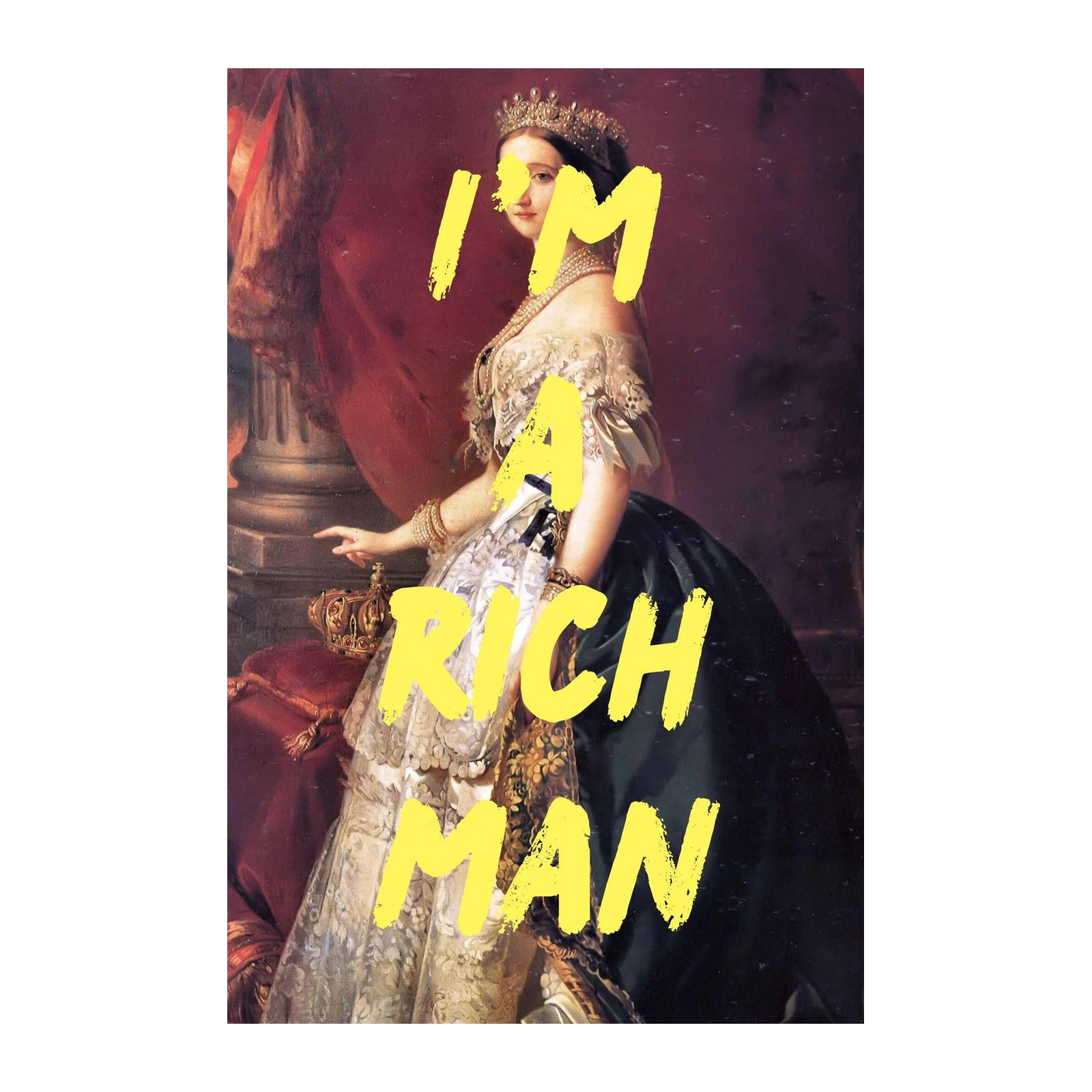 Bold "I'm A Rich Man" Portrait Wall Art