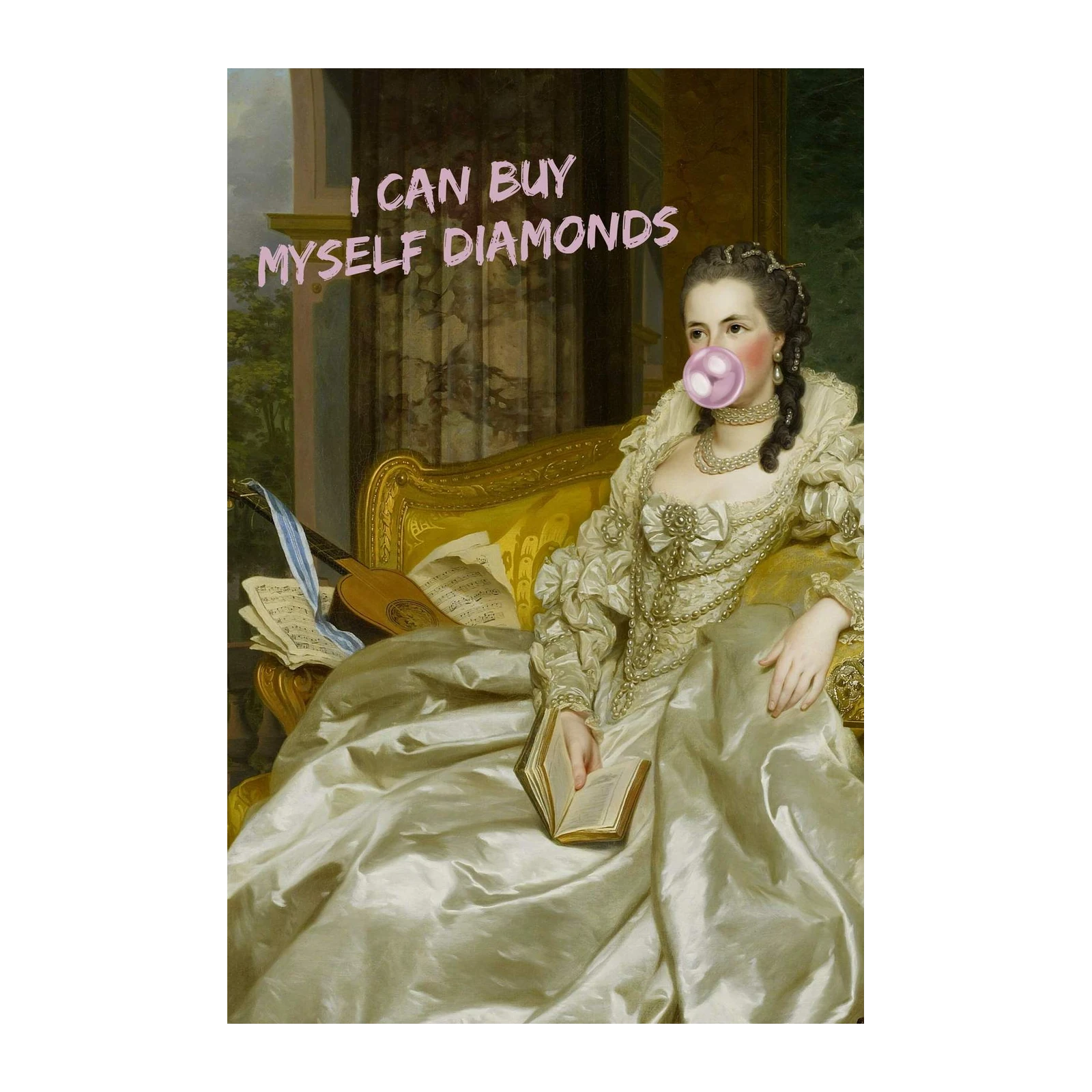 I Can Buy Myself Diamonds Vintage Portrait Wall Art