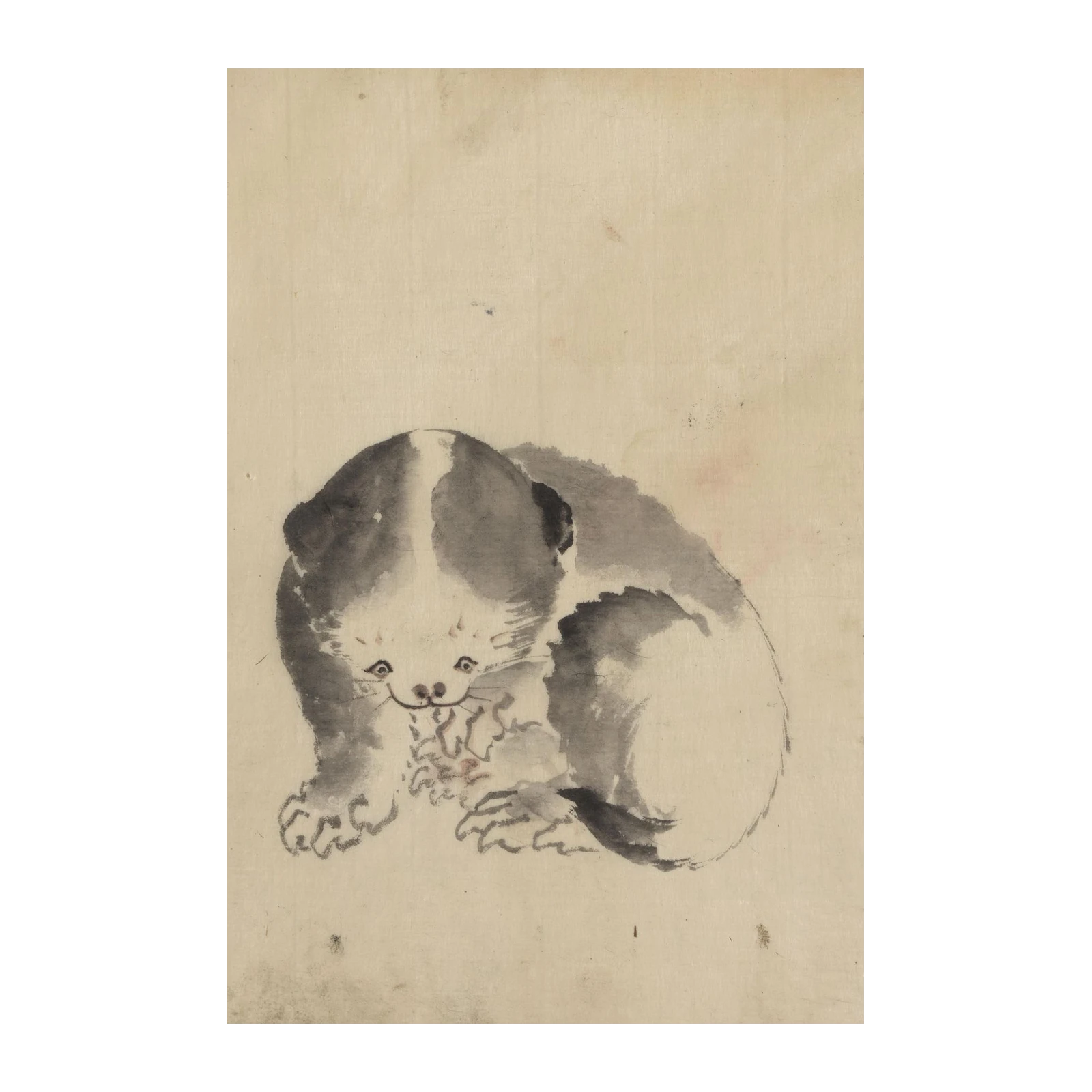 Charming Badger Ink Wash Wall Art