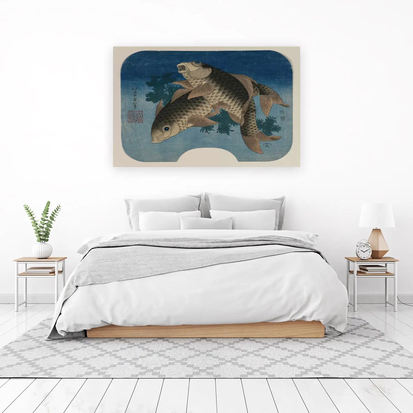 Japanese Koi Fish Serenity Wall Art