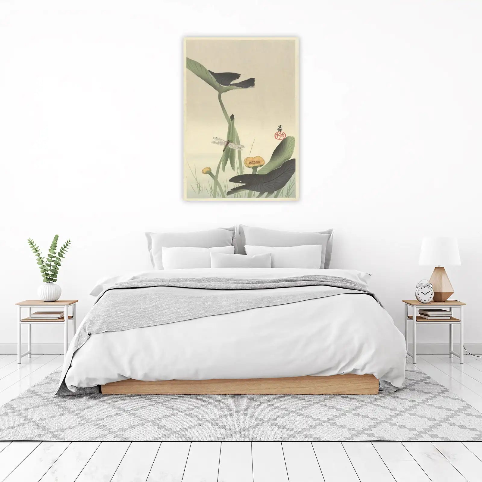 Tranquil Dragonfly & Lotus Wall Art