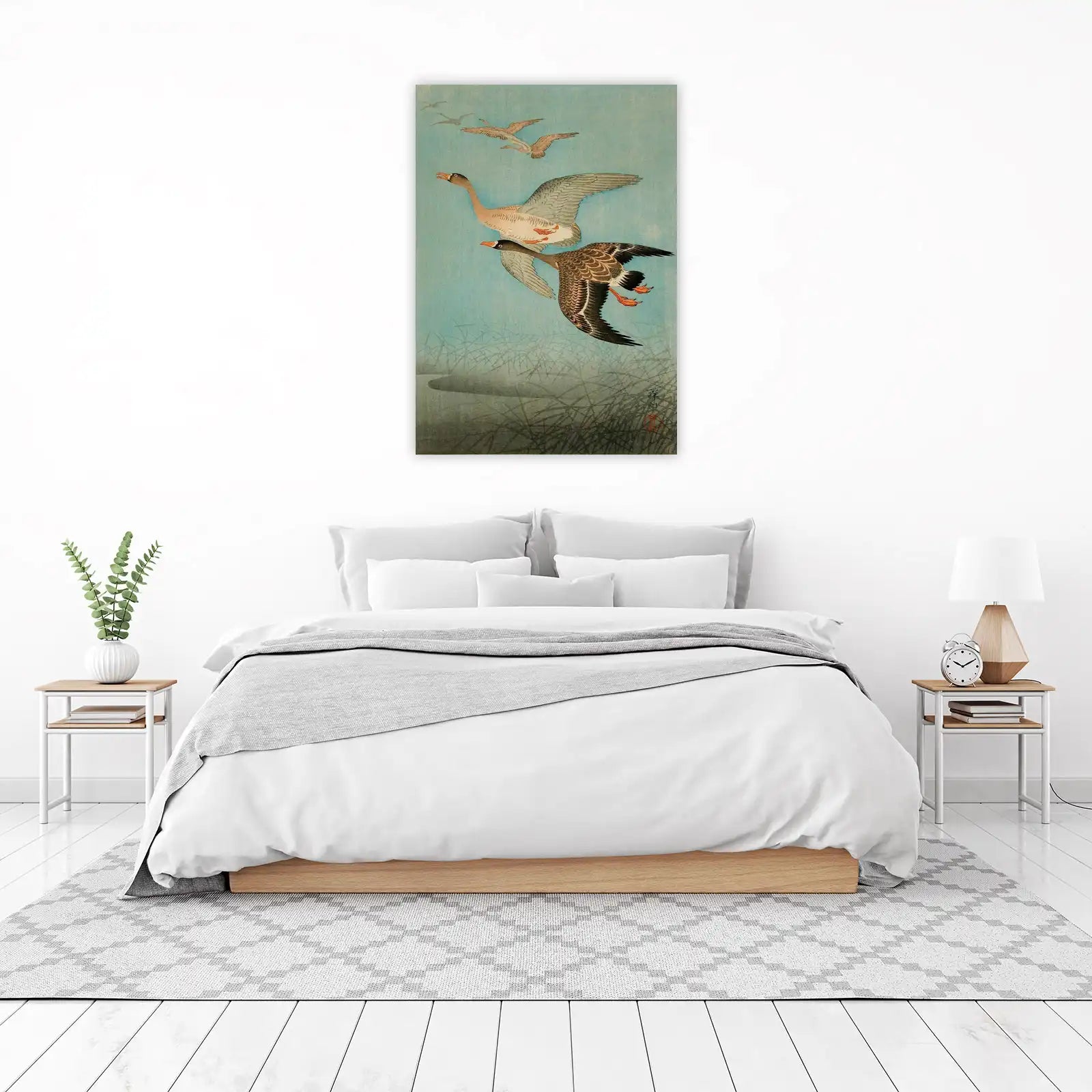 Elegant Geese in Flight Wall Art
