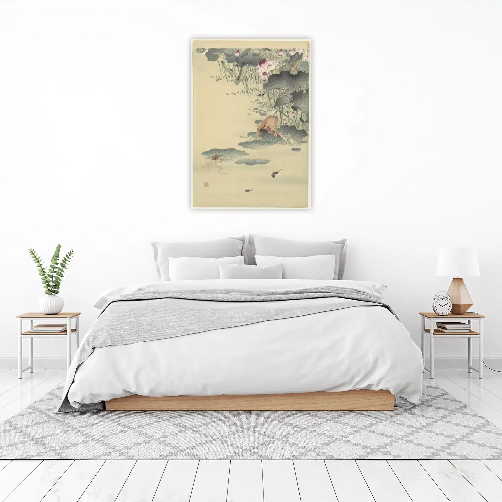 Tranquil Frog & Lotus Pond Wall Art