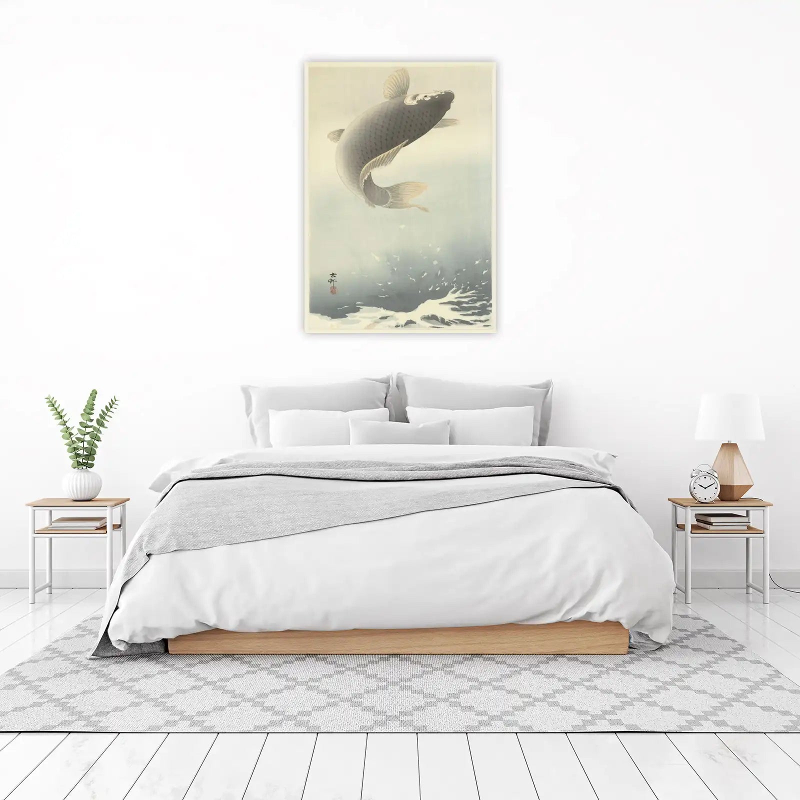 Leaping Carp Zen Wall Art Wall Art