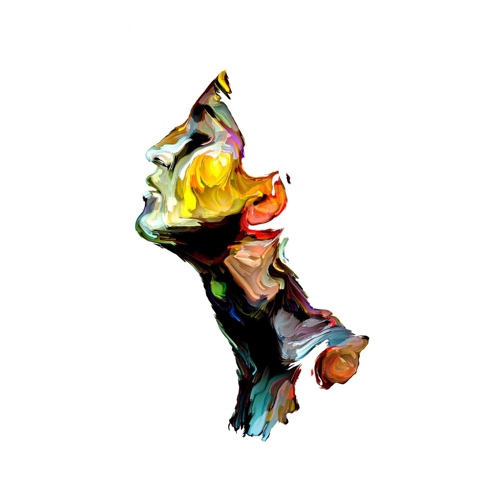 Abstract Face Colors Wall Art