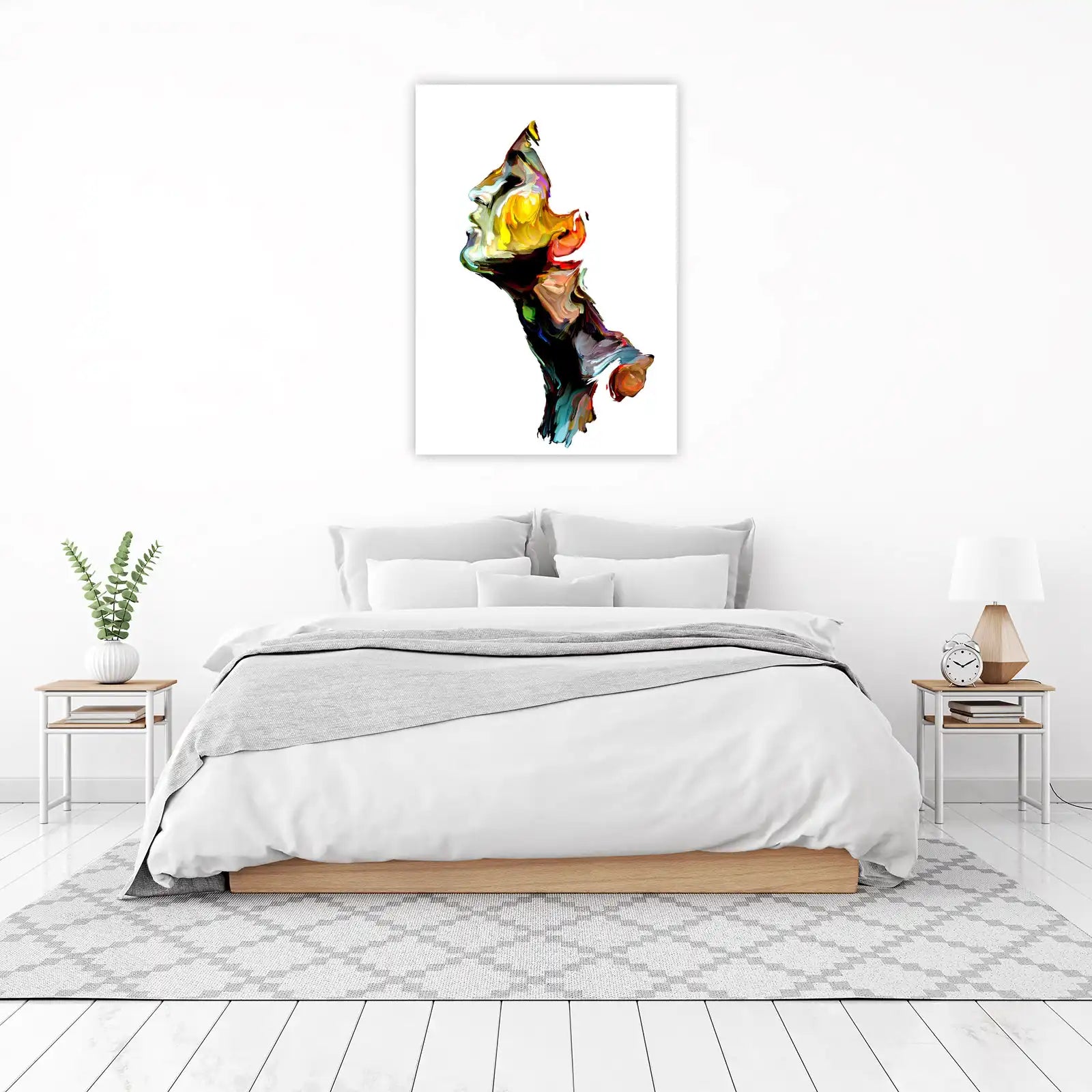 Abstract Face Colors Wall Art